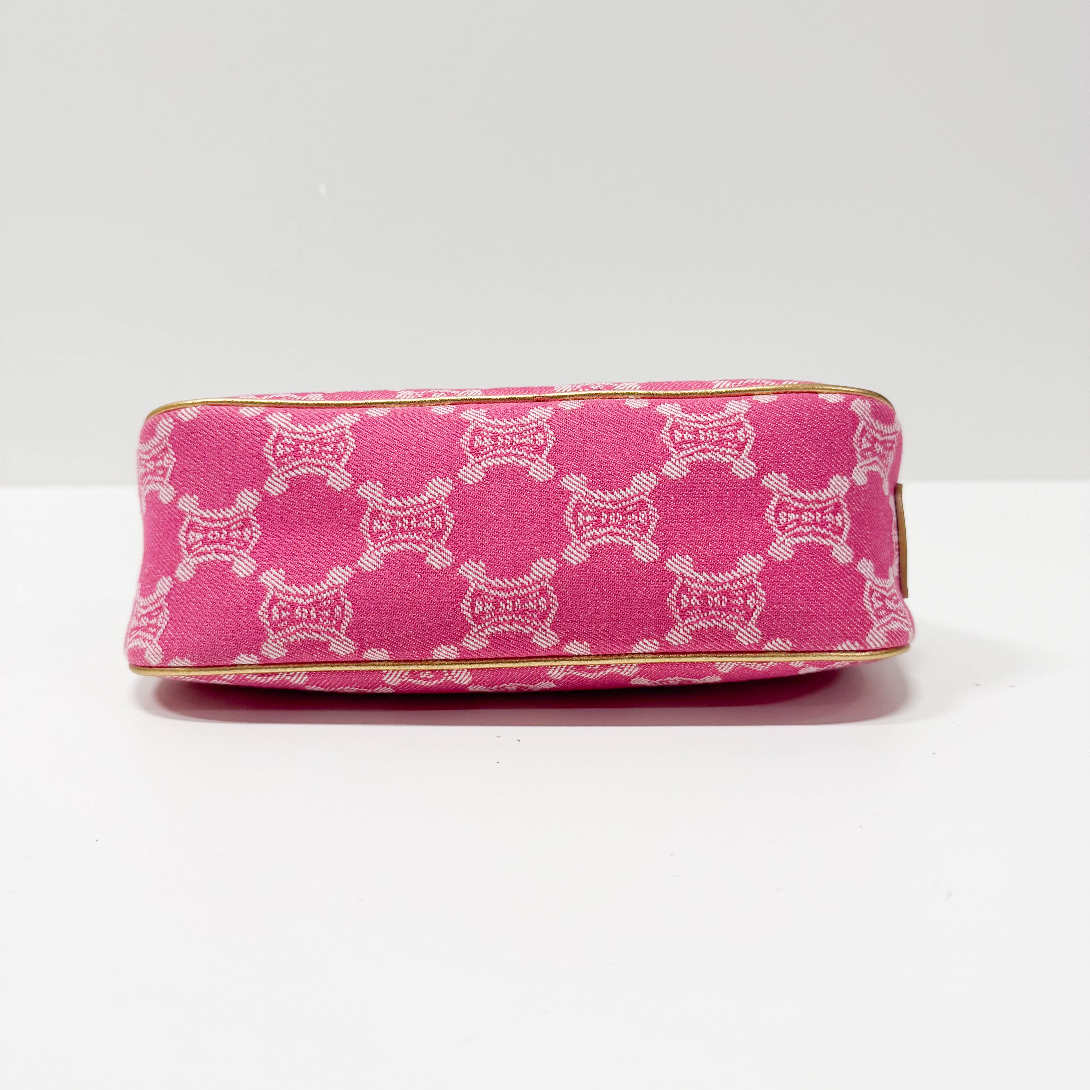 Macadam Small Pink Denim Shoulder Bag