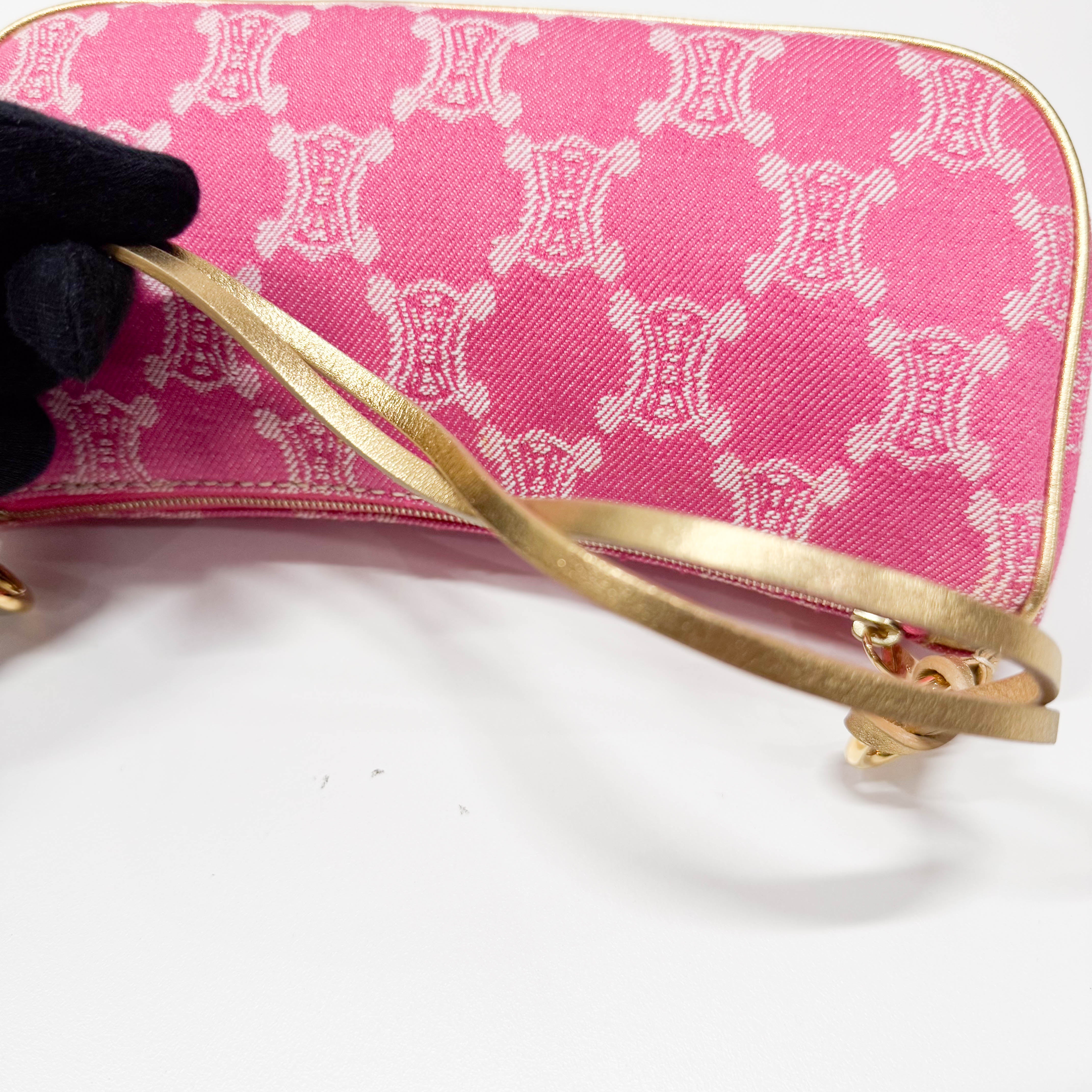 Macadam Small Pink Denim Shoulder Bag