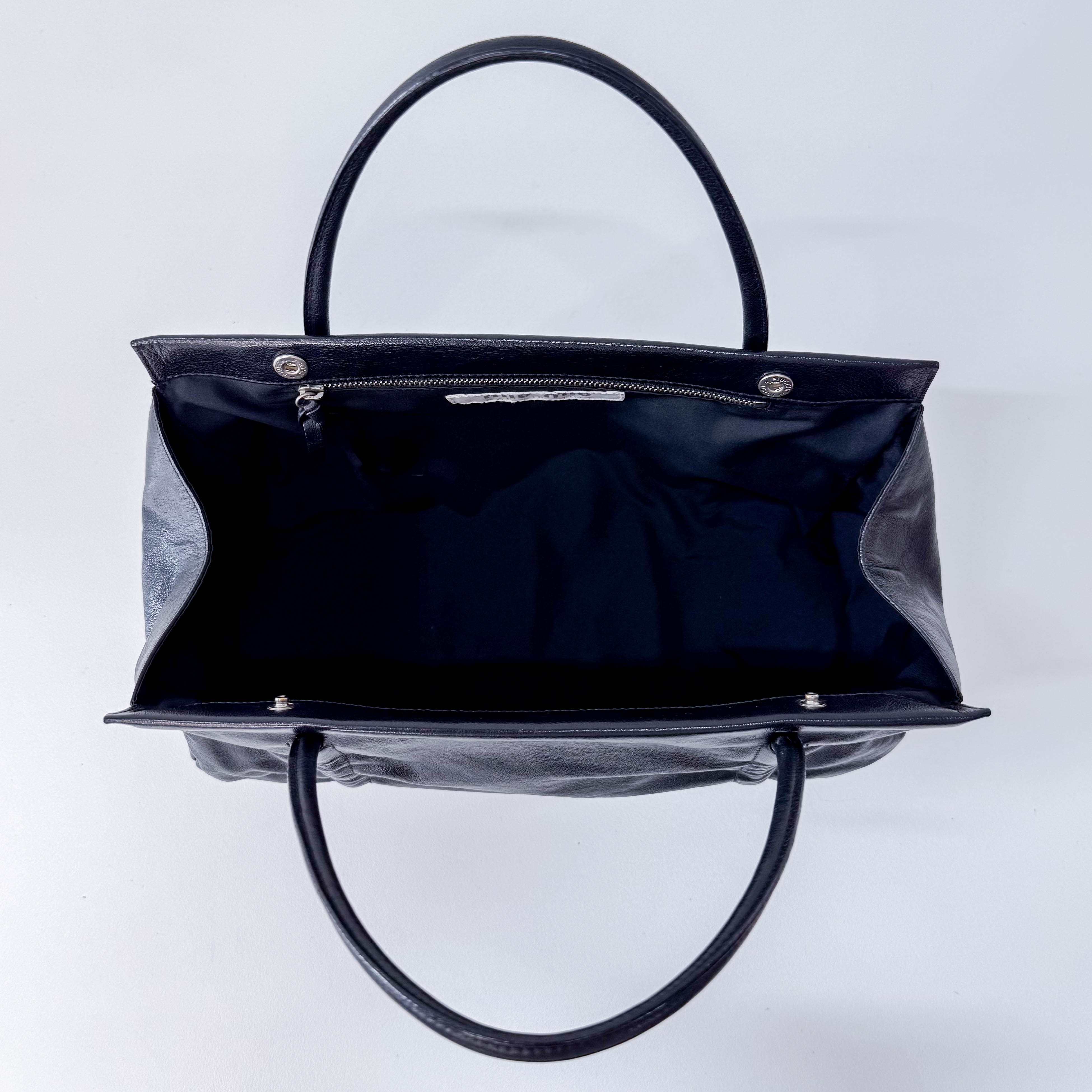 Archive Black Leather Shoulder Bag