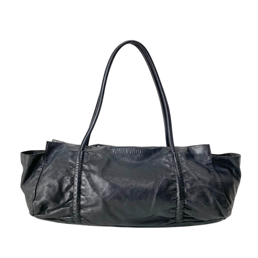 Black Leather Shoulder Bag