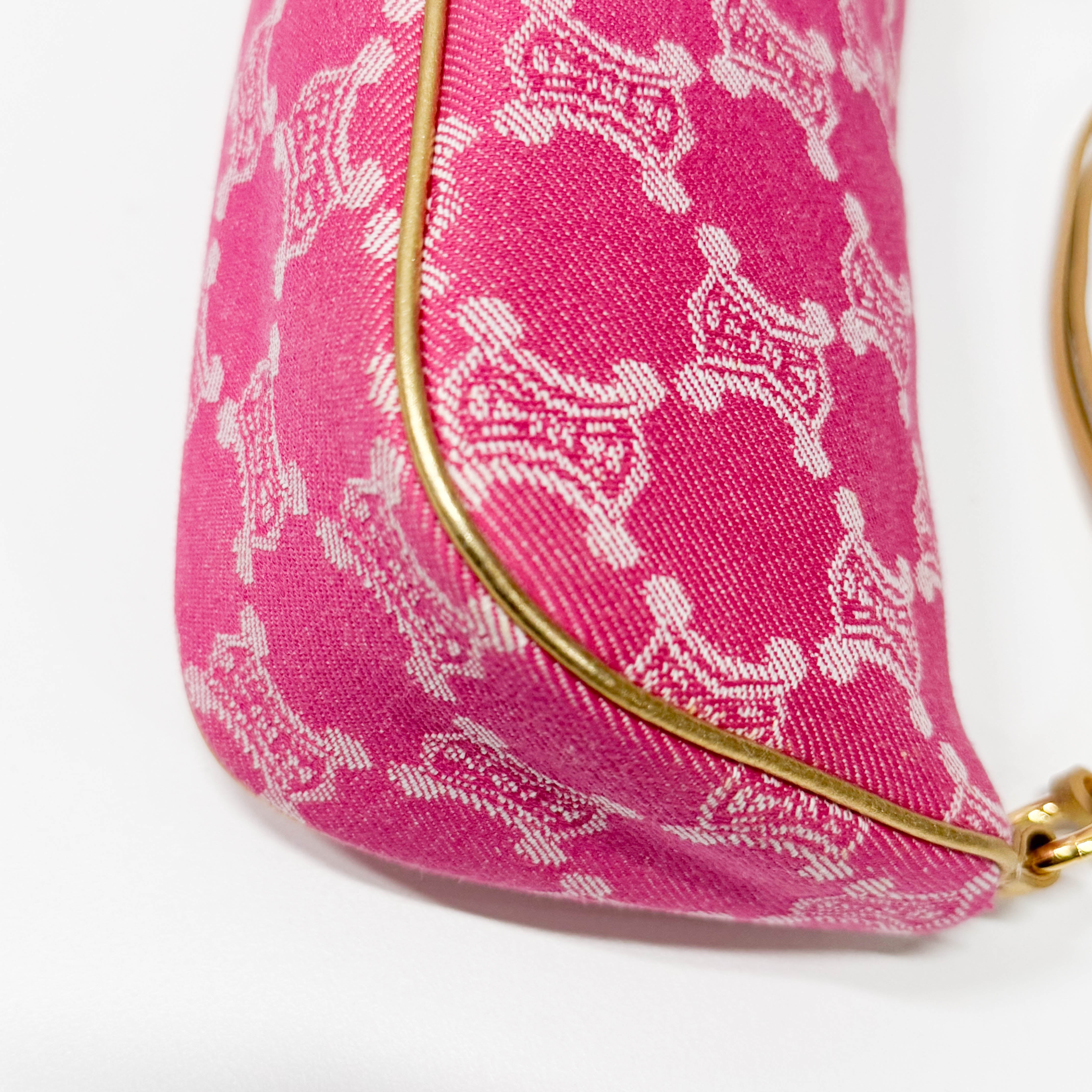 Macadam Small Pink Denim Shoulder Bag