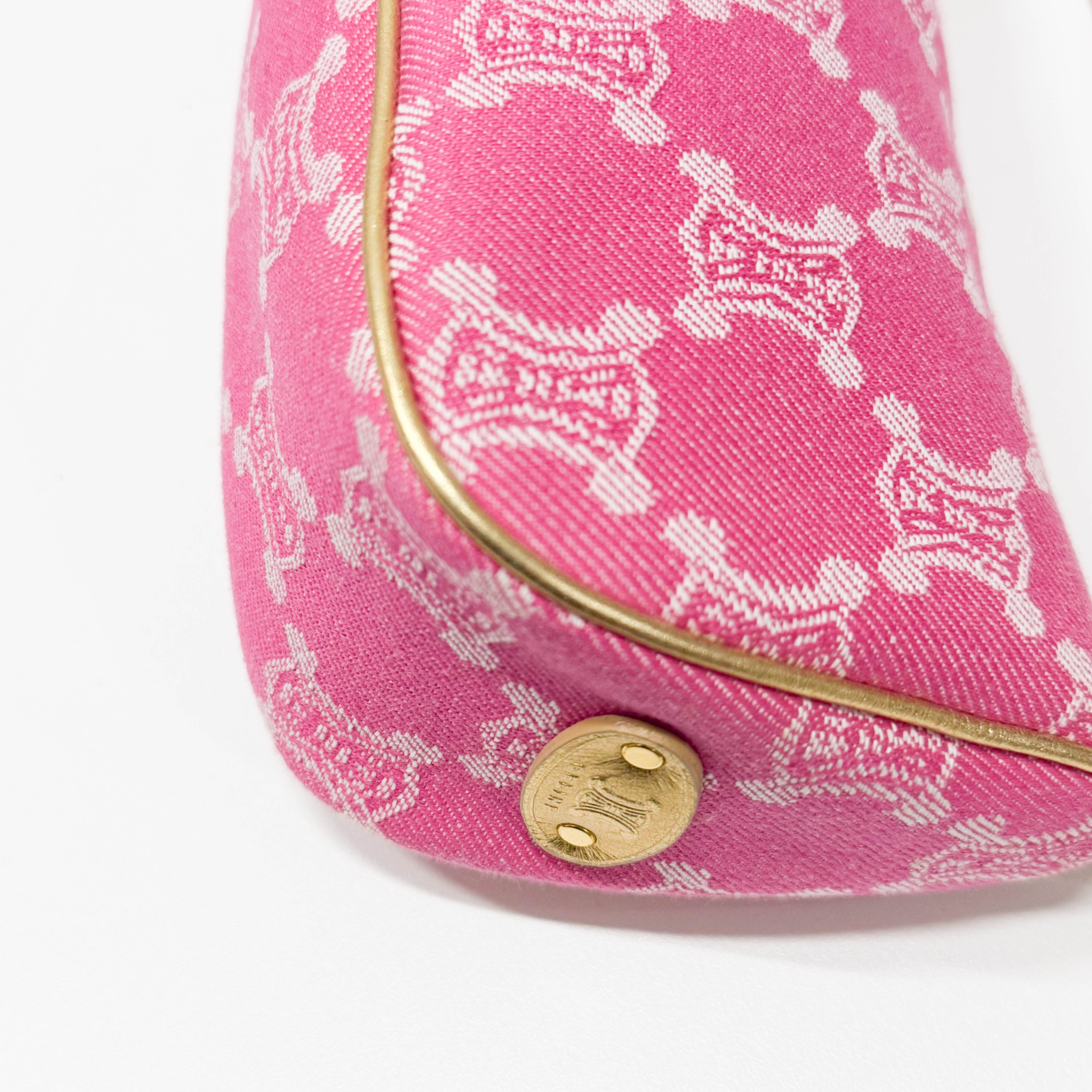 Macadam Small Pink Denim Shoulder Bag