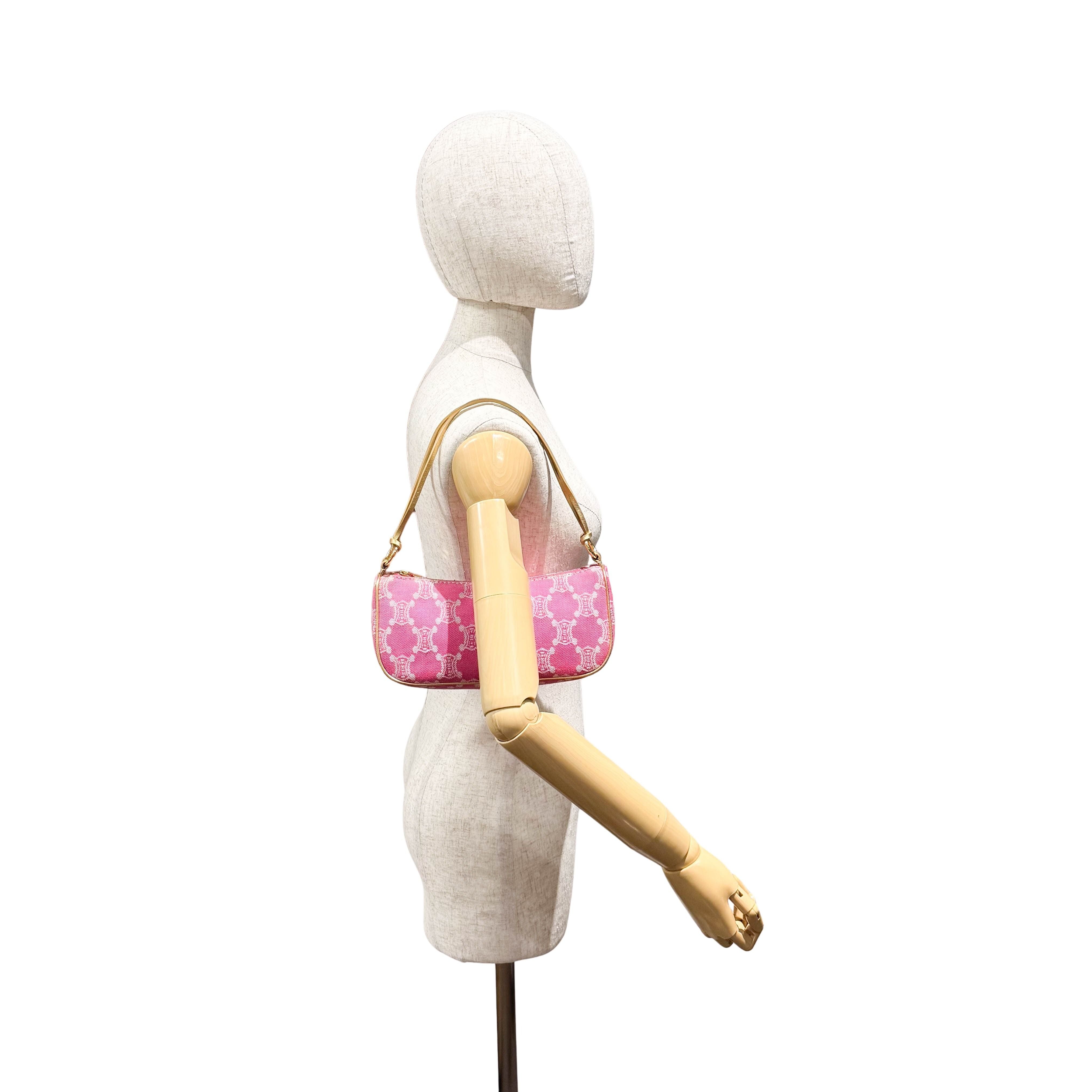 Macadam Small Pink Denim Shoulder Bag