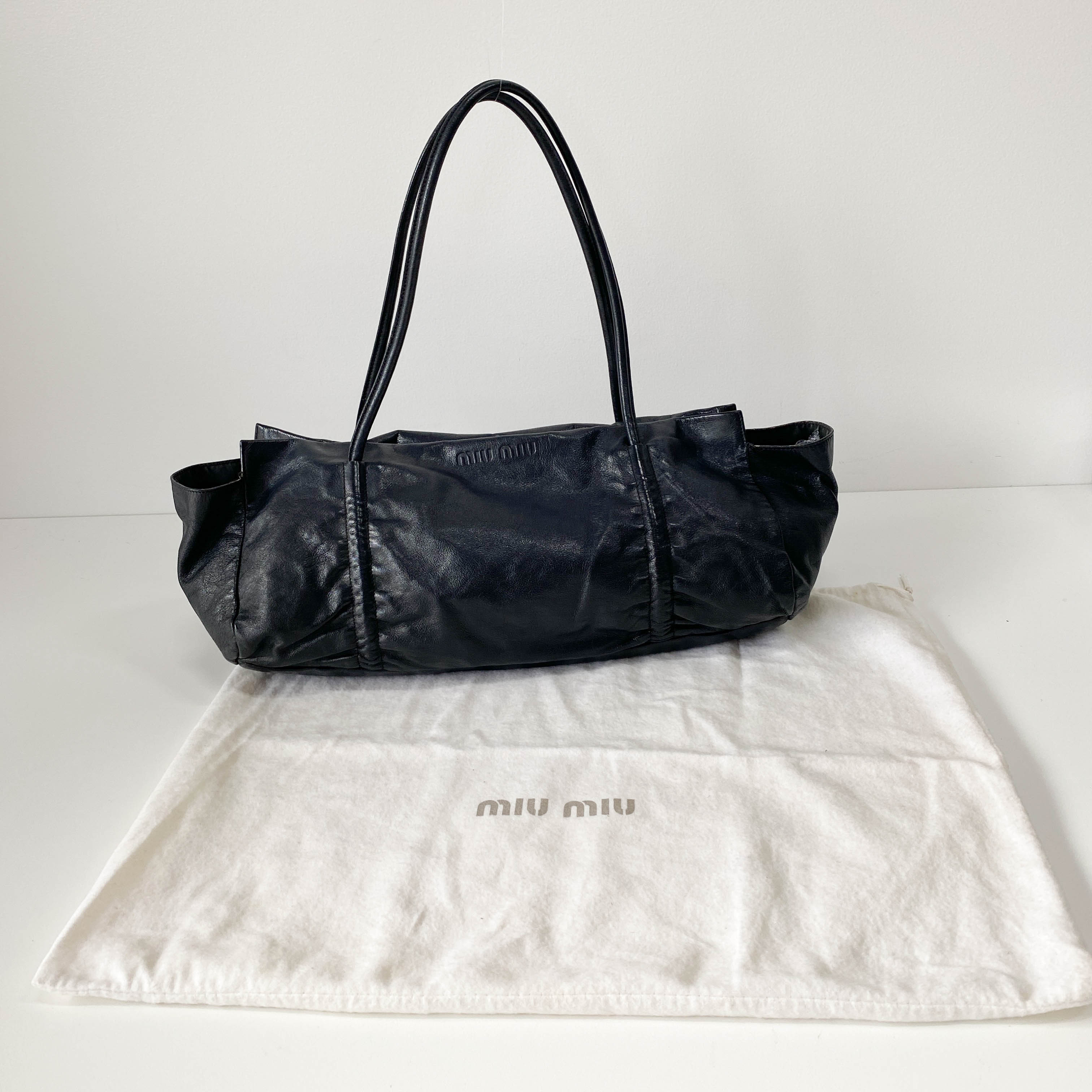 Black Leather Shoulder Bag