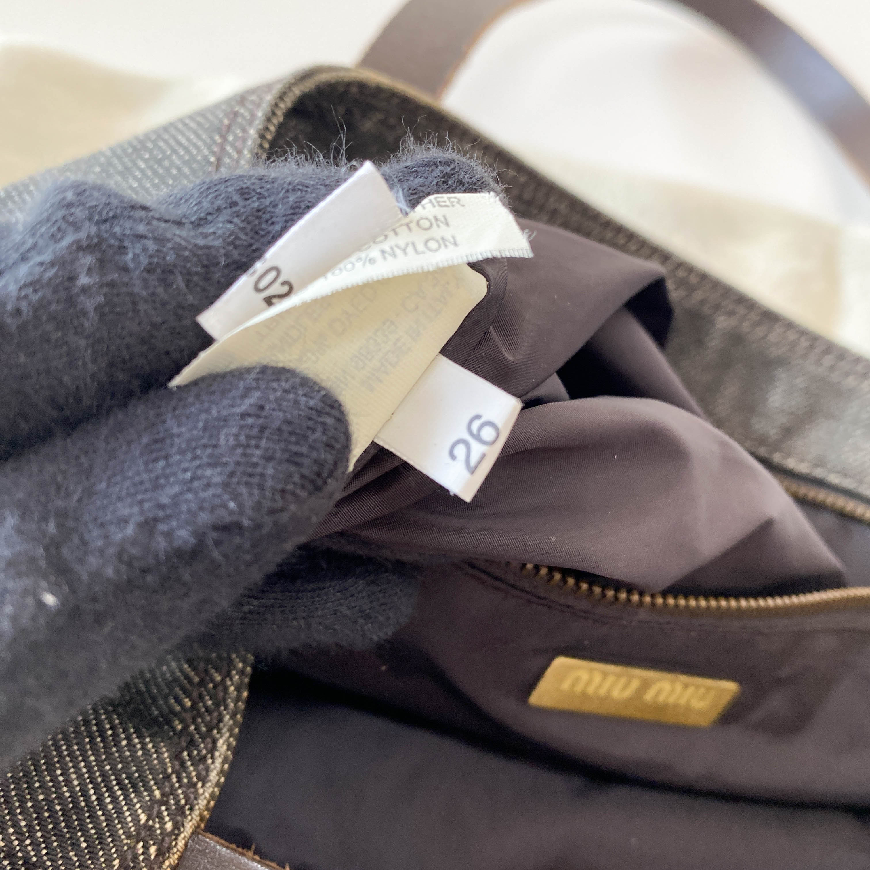 Multi Colour Cow Print Pony Hair & Denim Bag