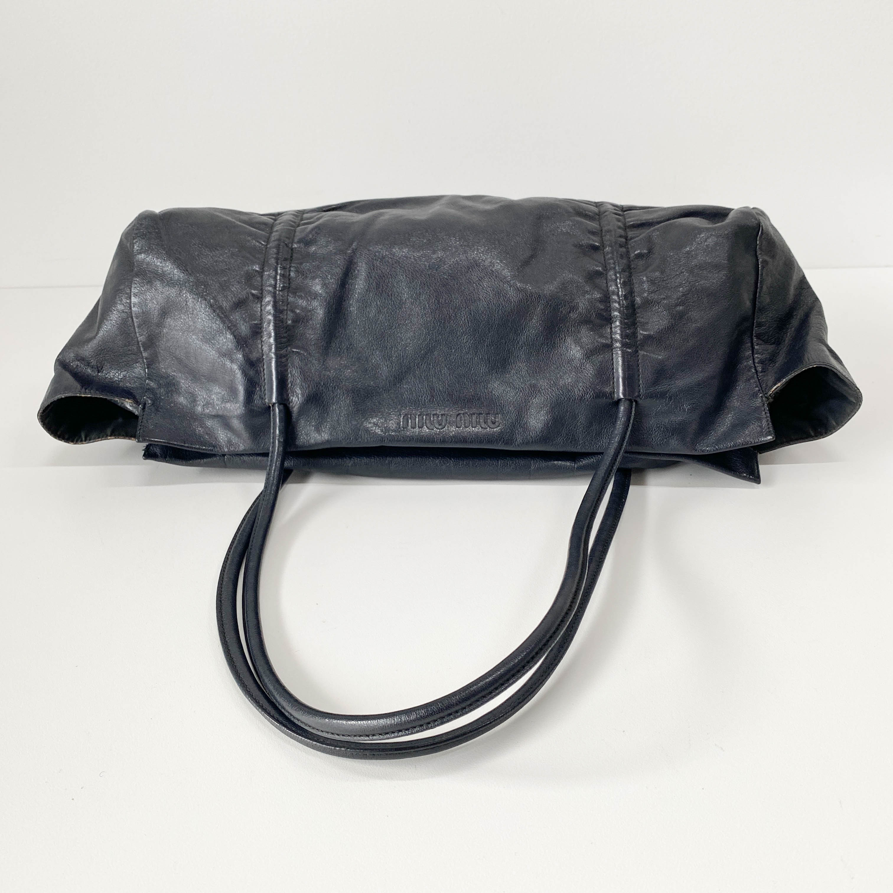Black Leather Shoulder Bag