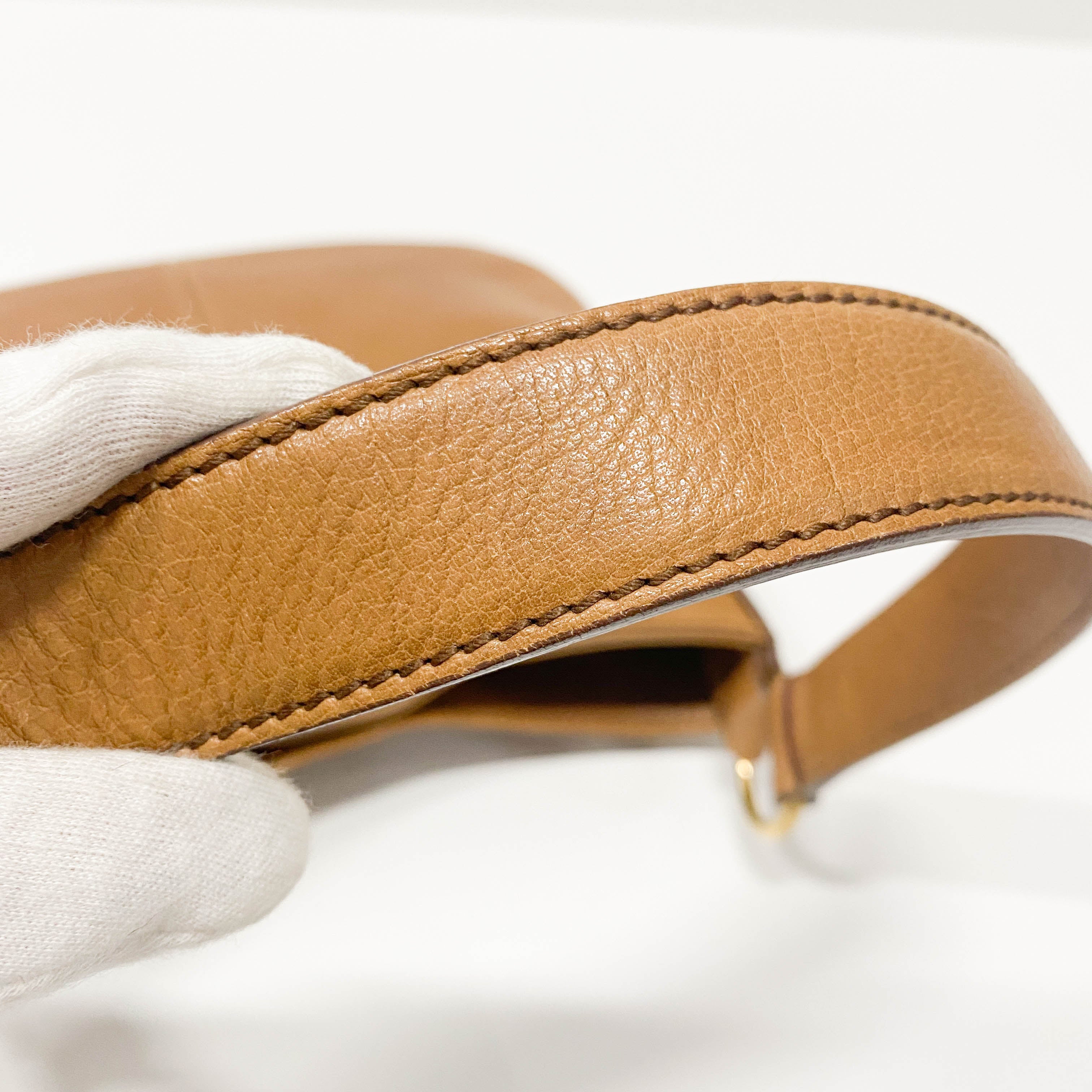 Brown Leather Hobo Shoulder Bag