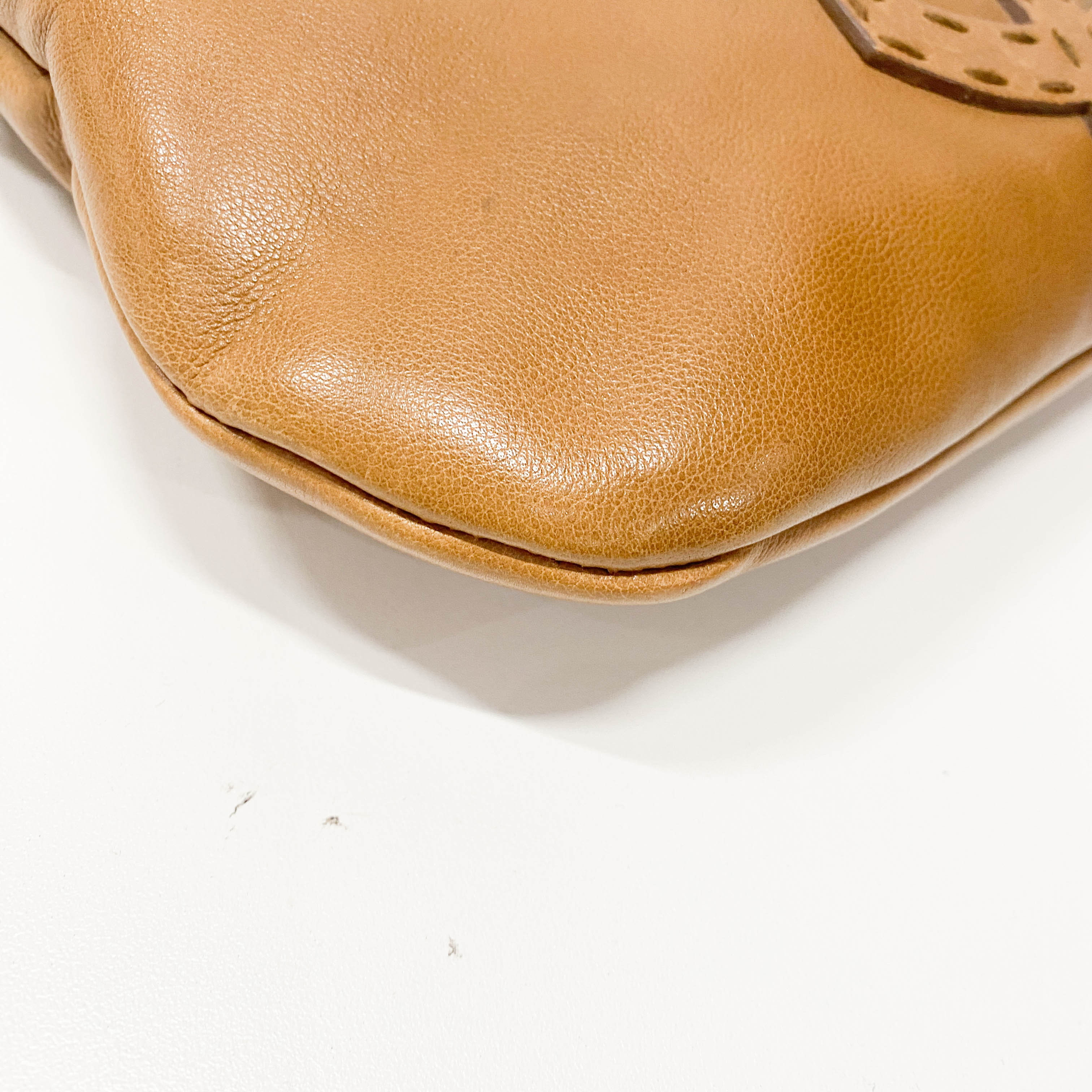 Brown Leather Hobo Shoulder Bag