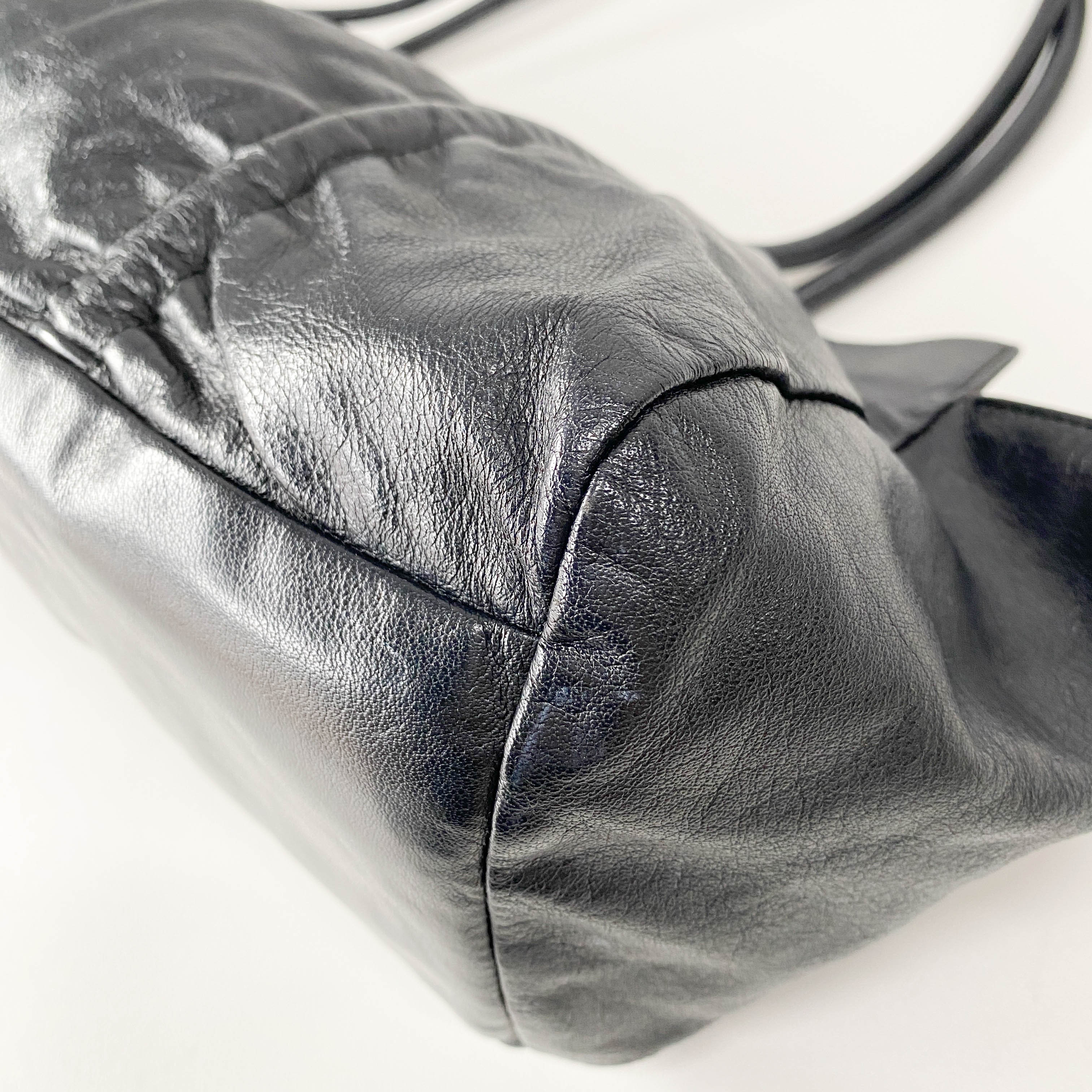 Black Leather Shoulder Bag