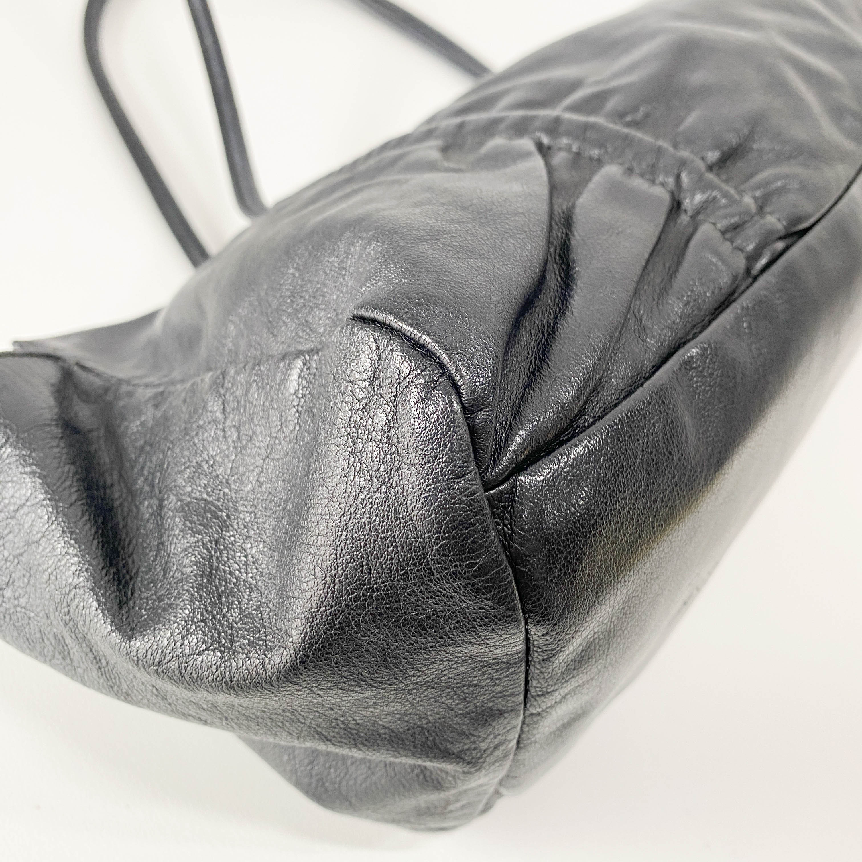 Black Leather Shoulder Bag