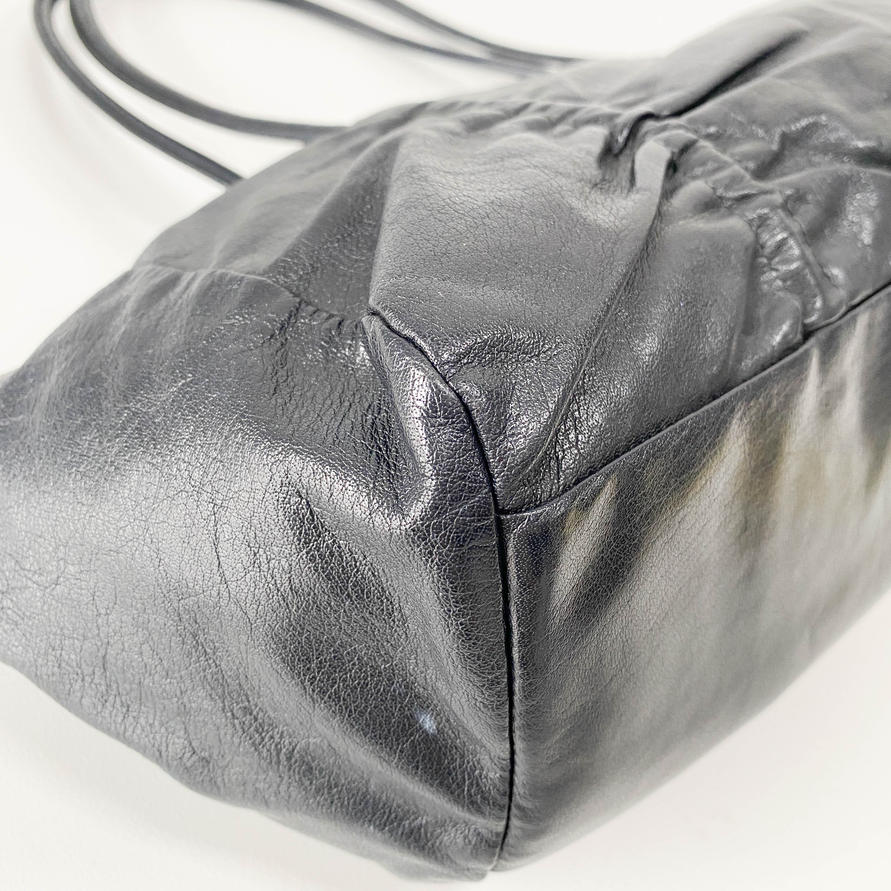 Black Leather Shoulder Bag