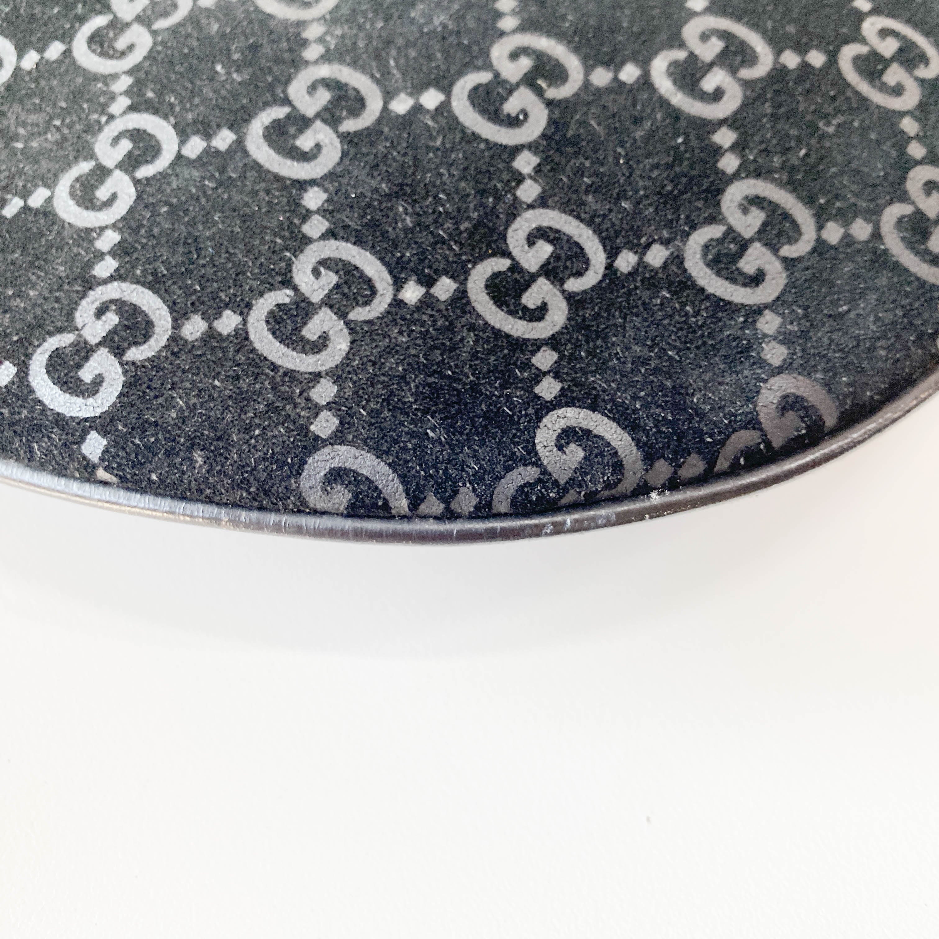 Hobo Black GG Suede Shoulder Bag