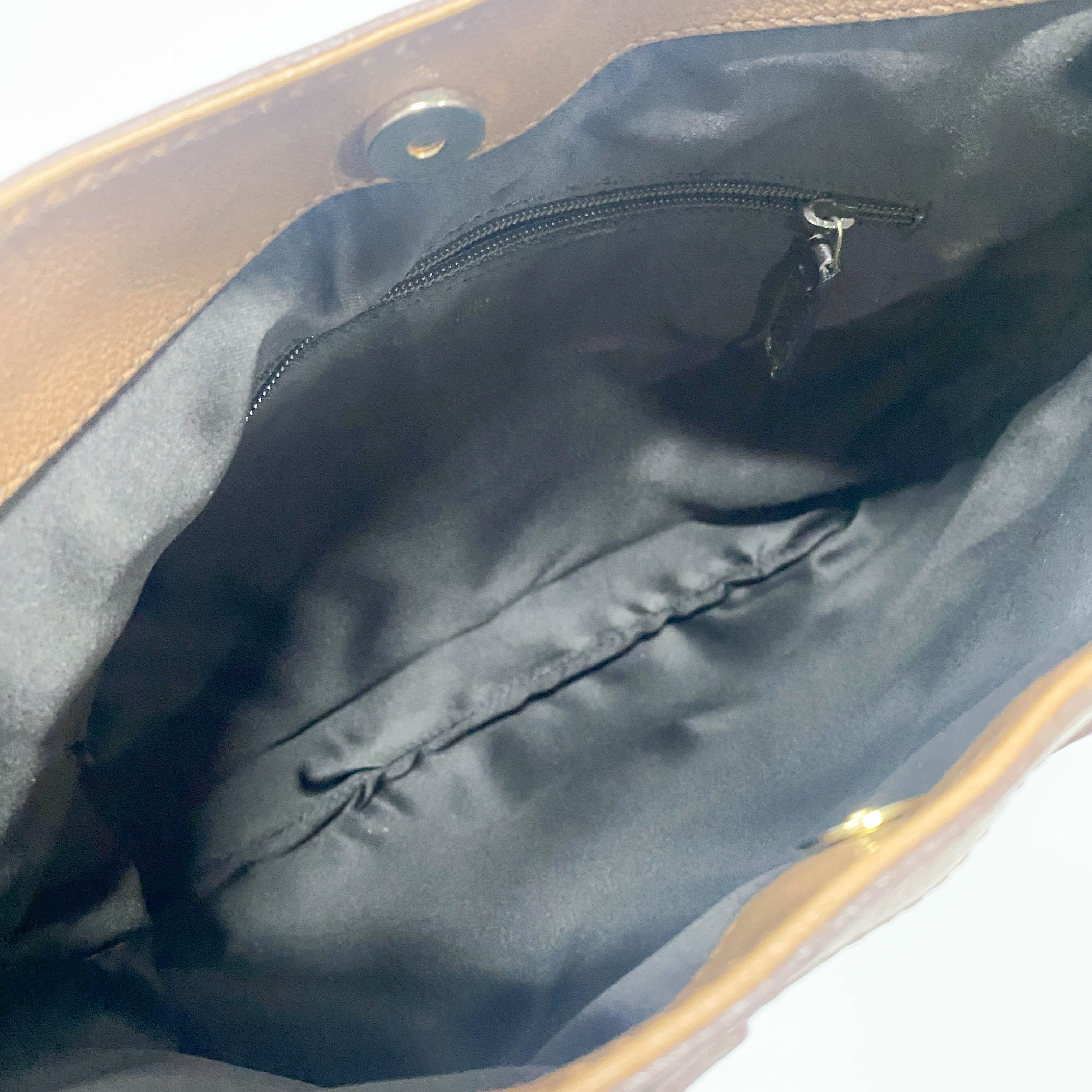 Brown Leather Hobo Shoulder Bag