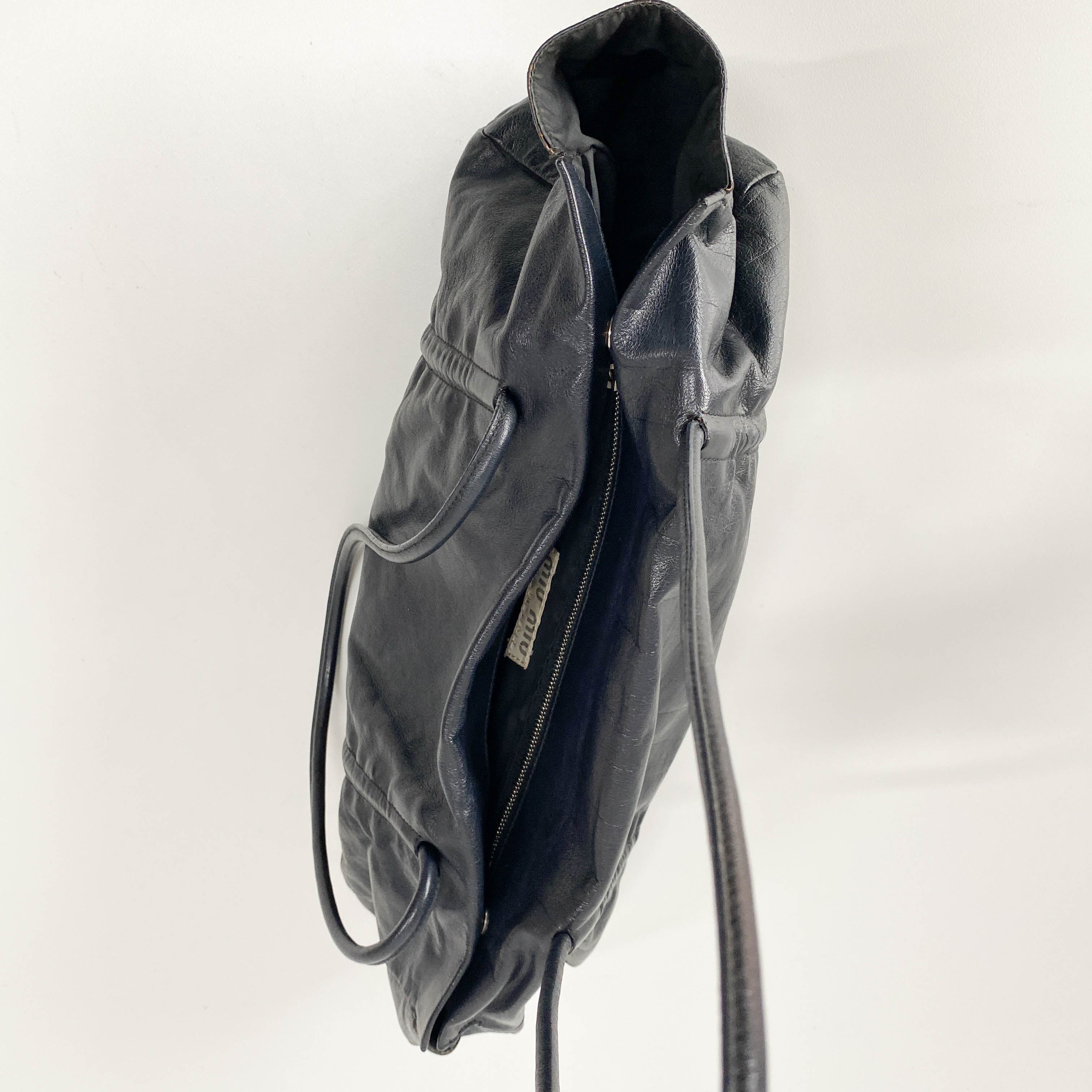 Black Leather Shoulder Bag