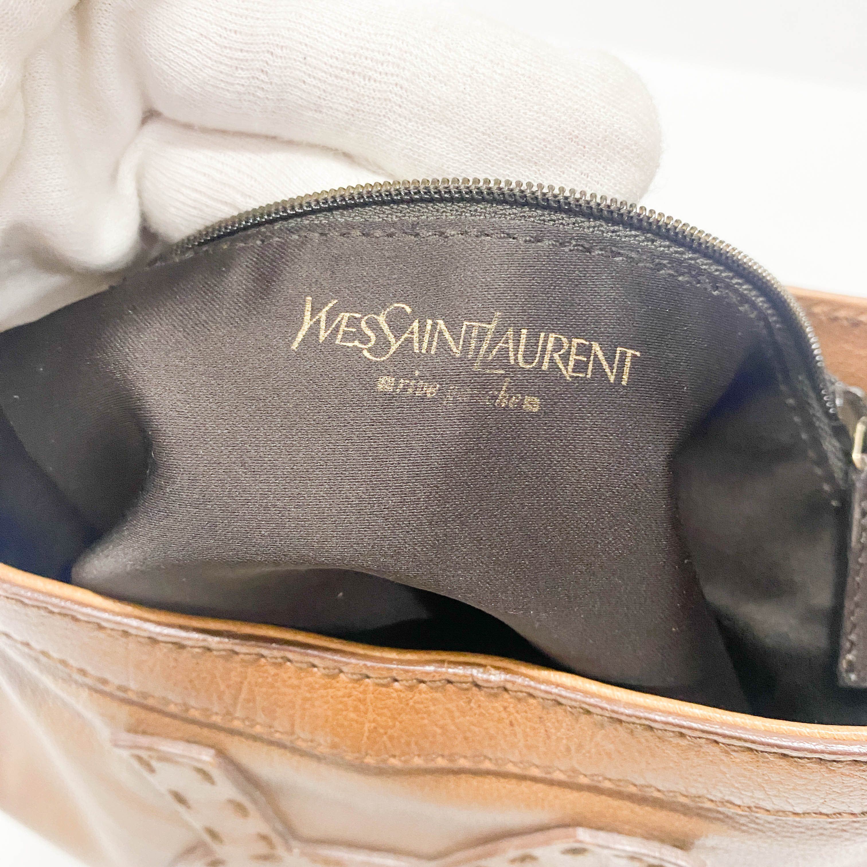 Brown Leather Hobo Shoulder Bag