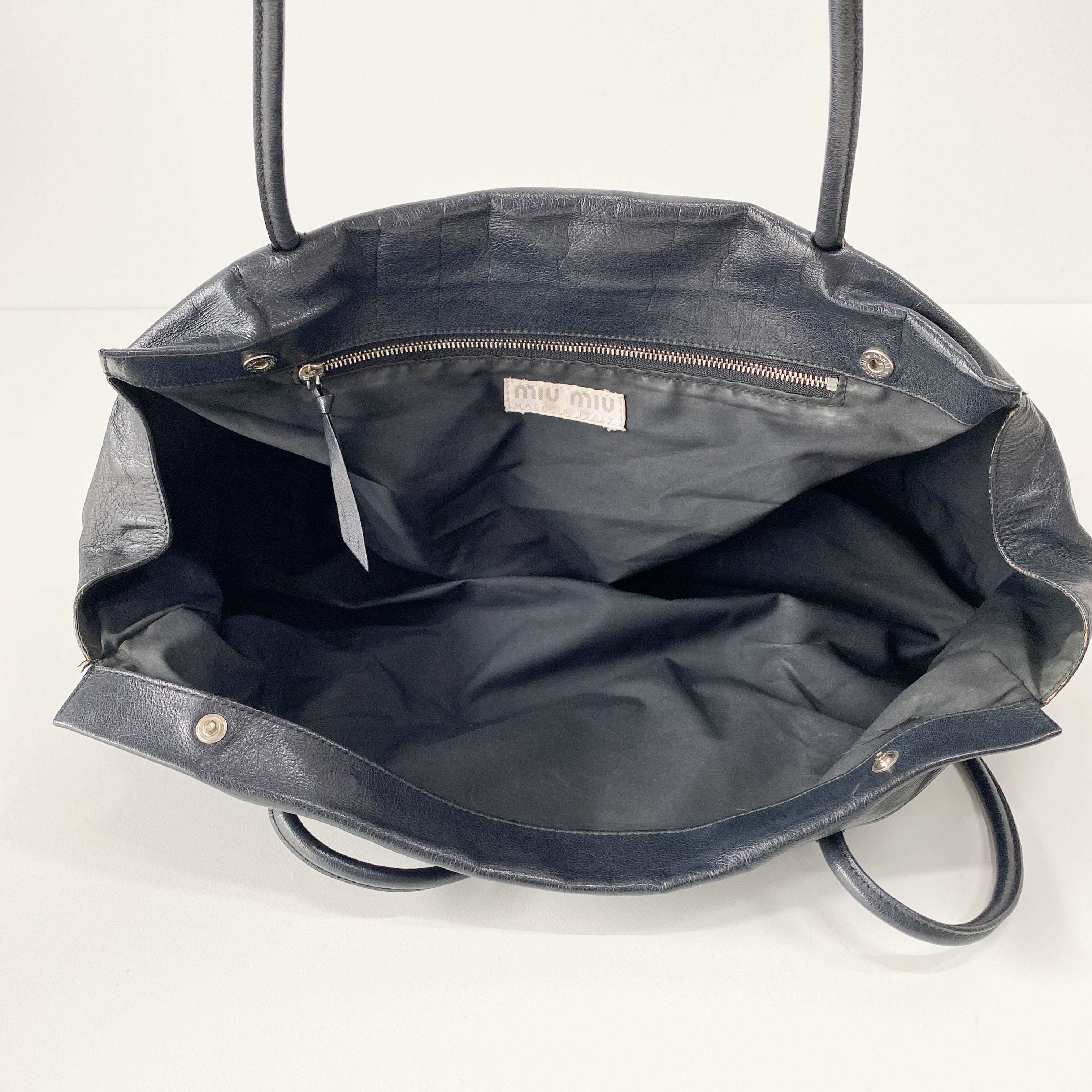 Black Leather Shoulder Bag