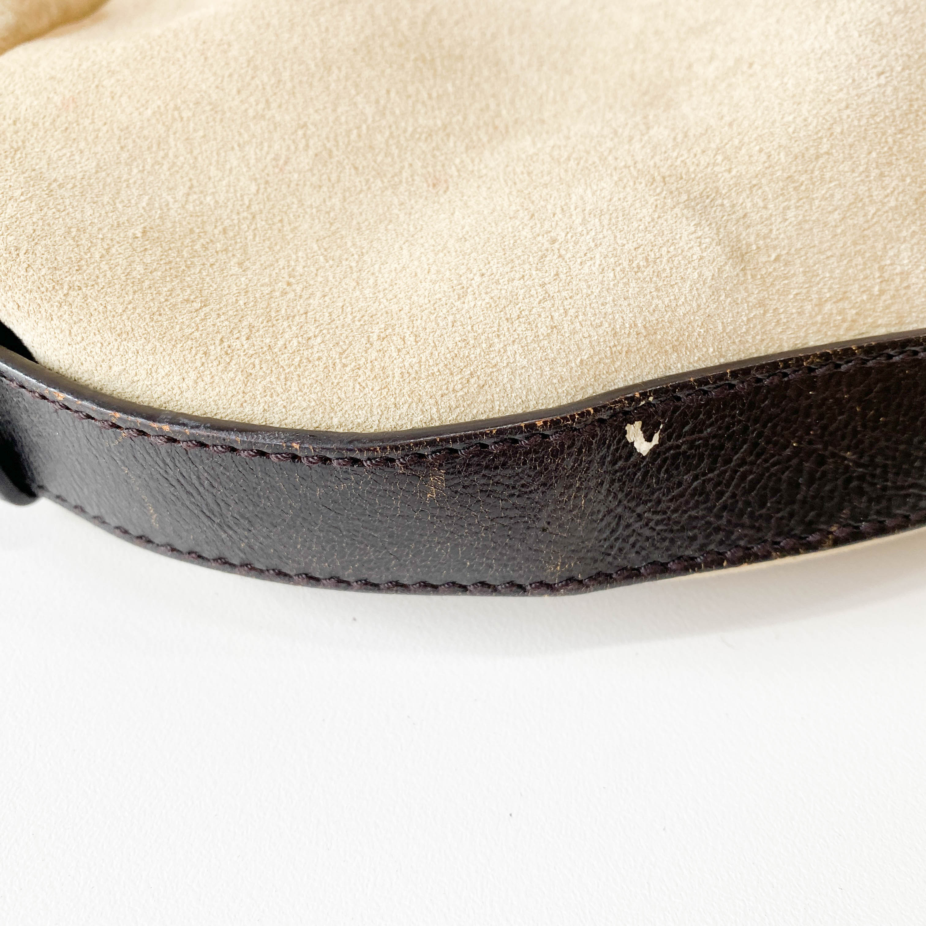 Mombasa Beige Suede Shoulder Bag