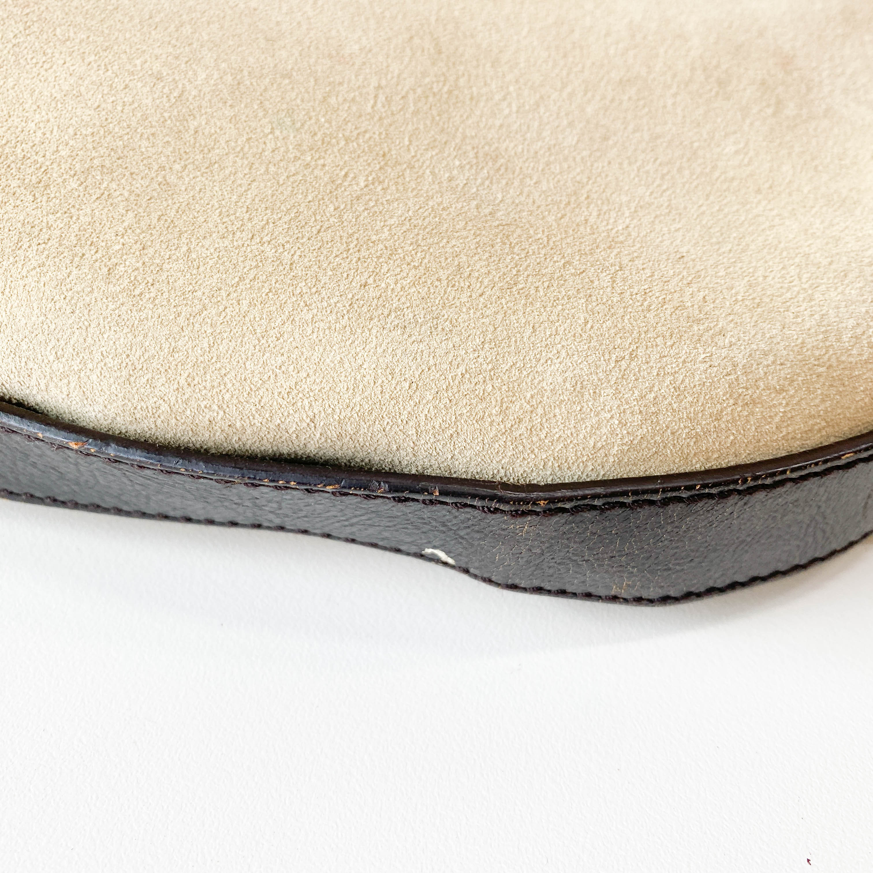 Mombasa Beige Suede Shoulder Bag