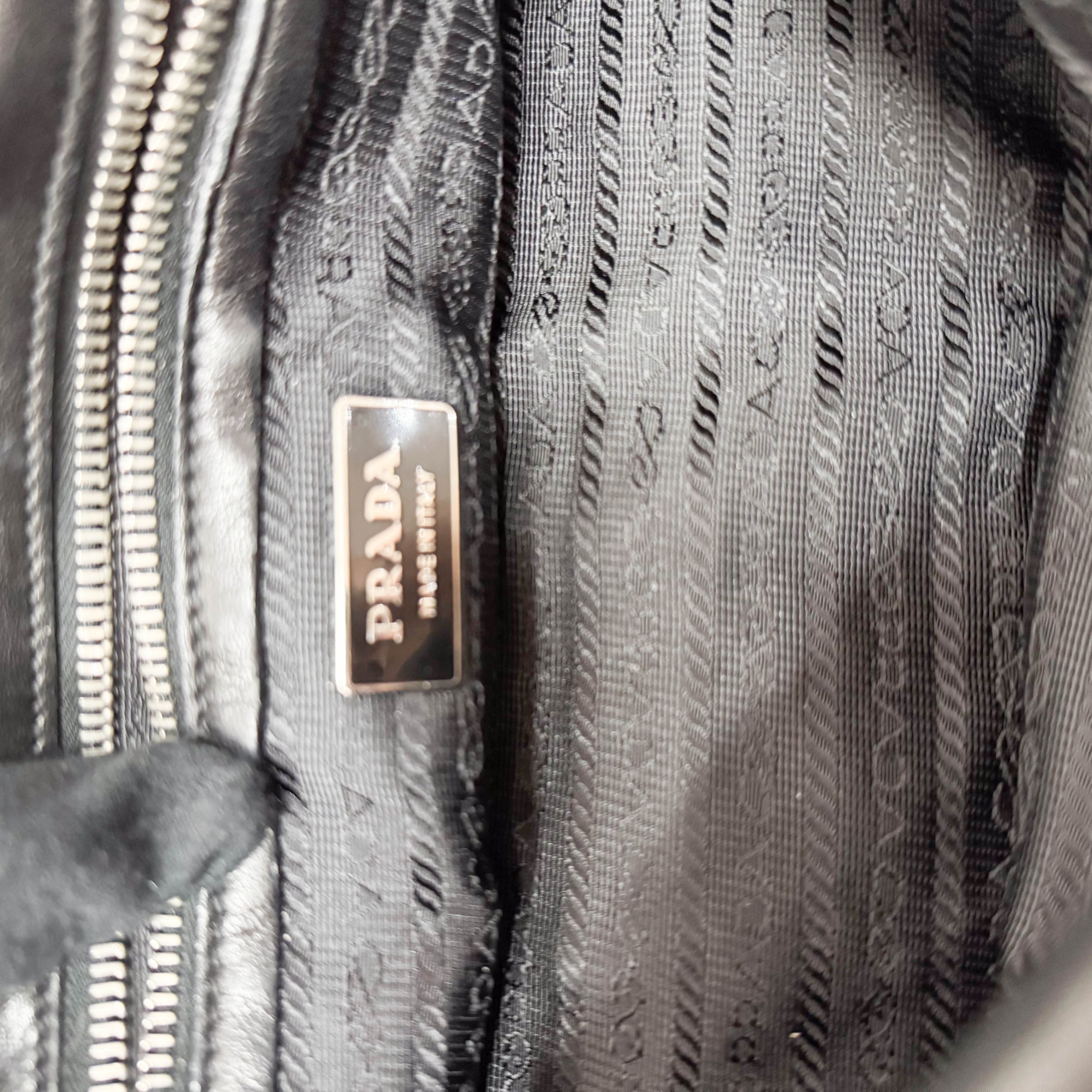 Black Nappa Calfskin Leather Shoulder Bag