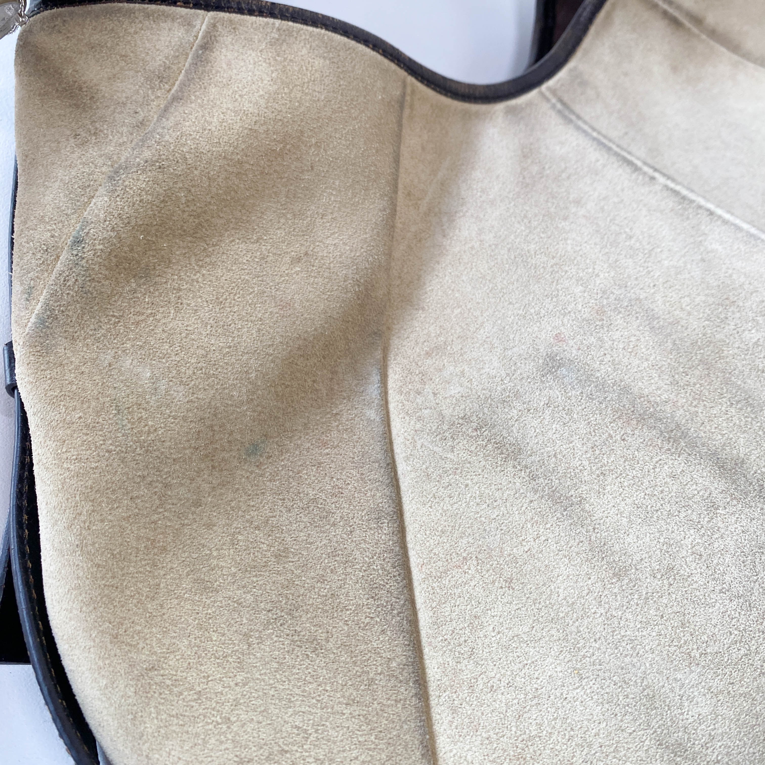 Mombasa Beige Suede Shoulder Bag