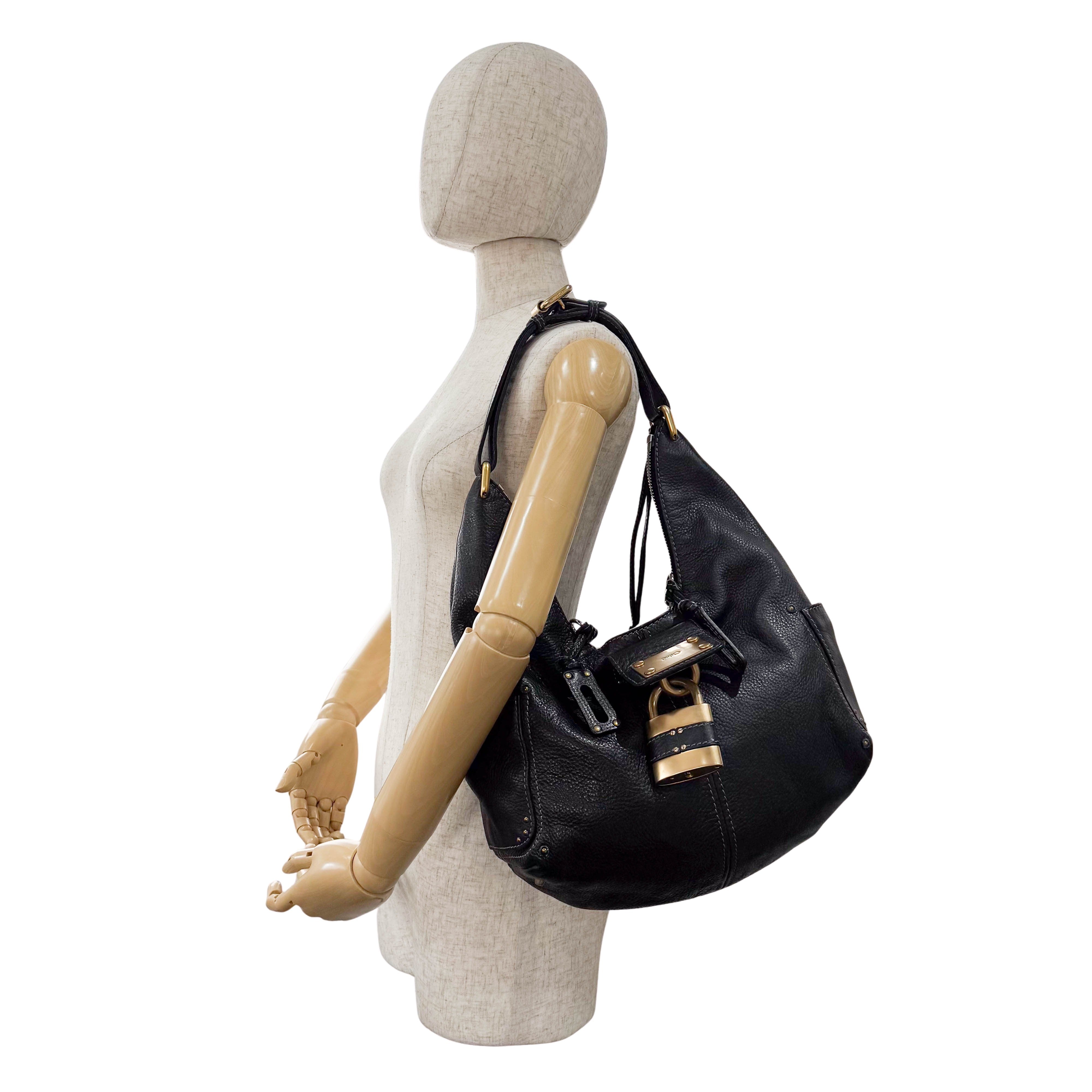 Paddington Black leather Hobo Shoulder Bag