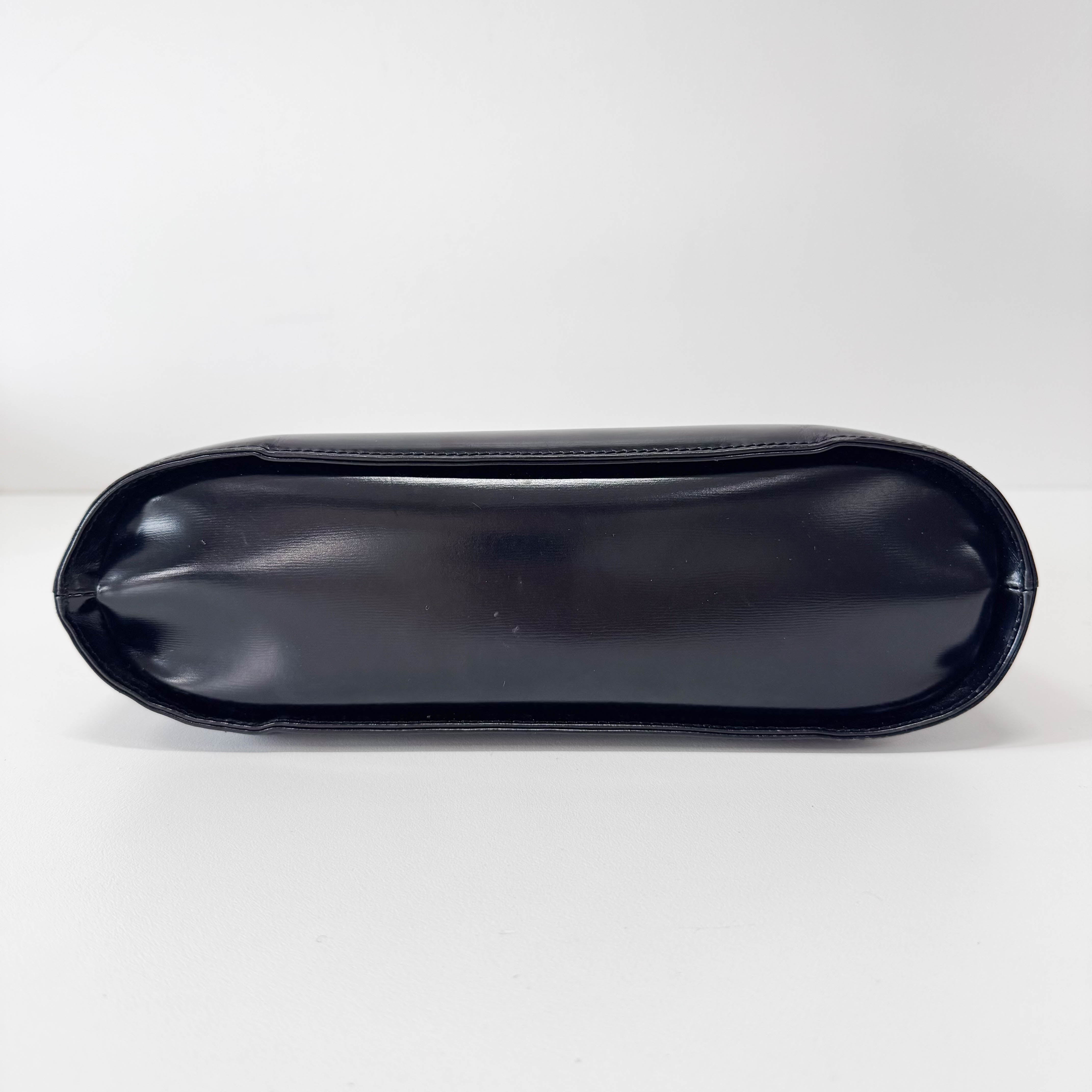 YSL Black Leather Top Handle Bag