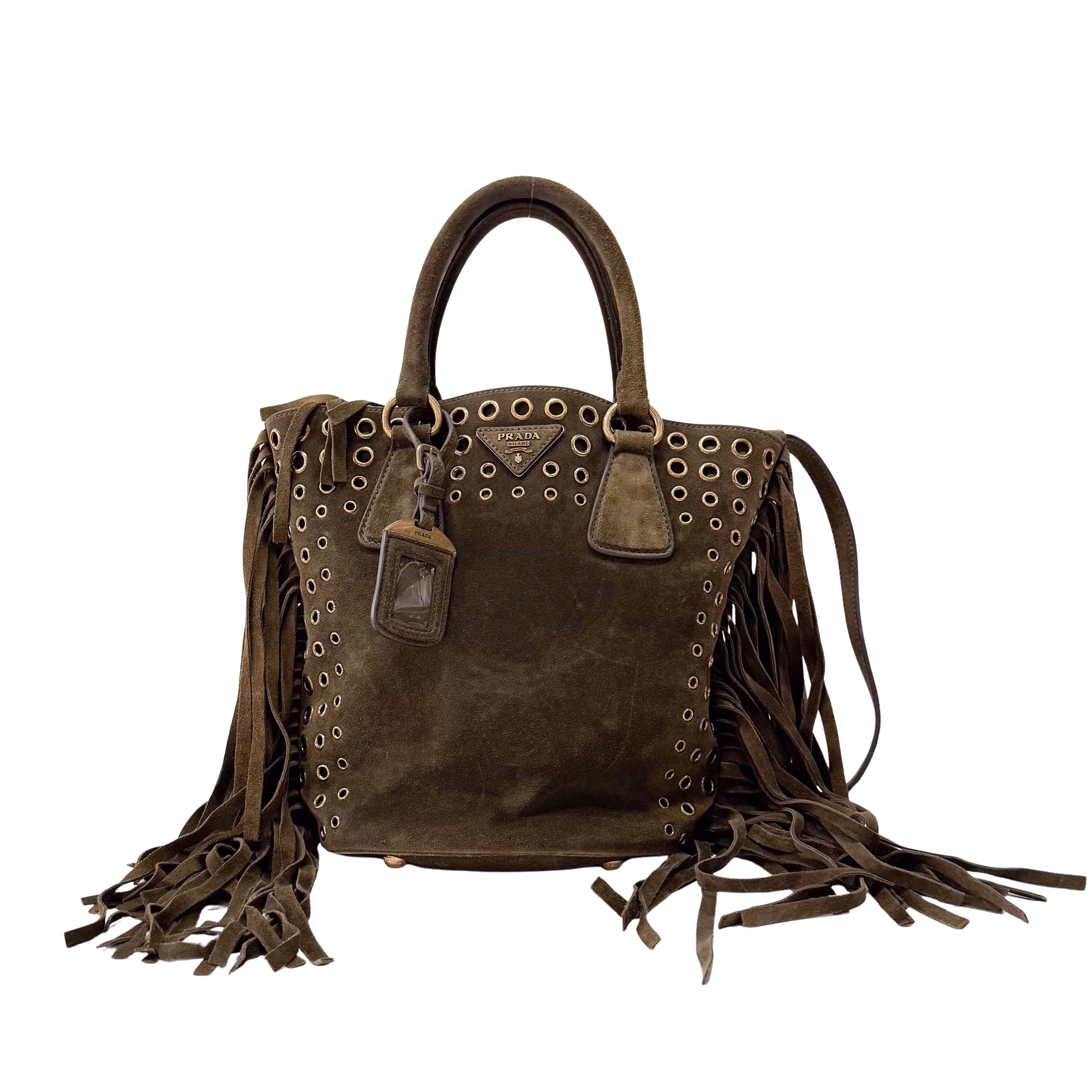 Green Suede Tote Bag