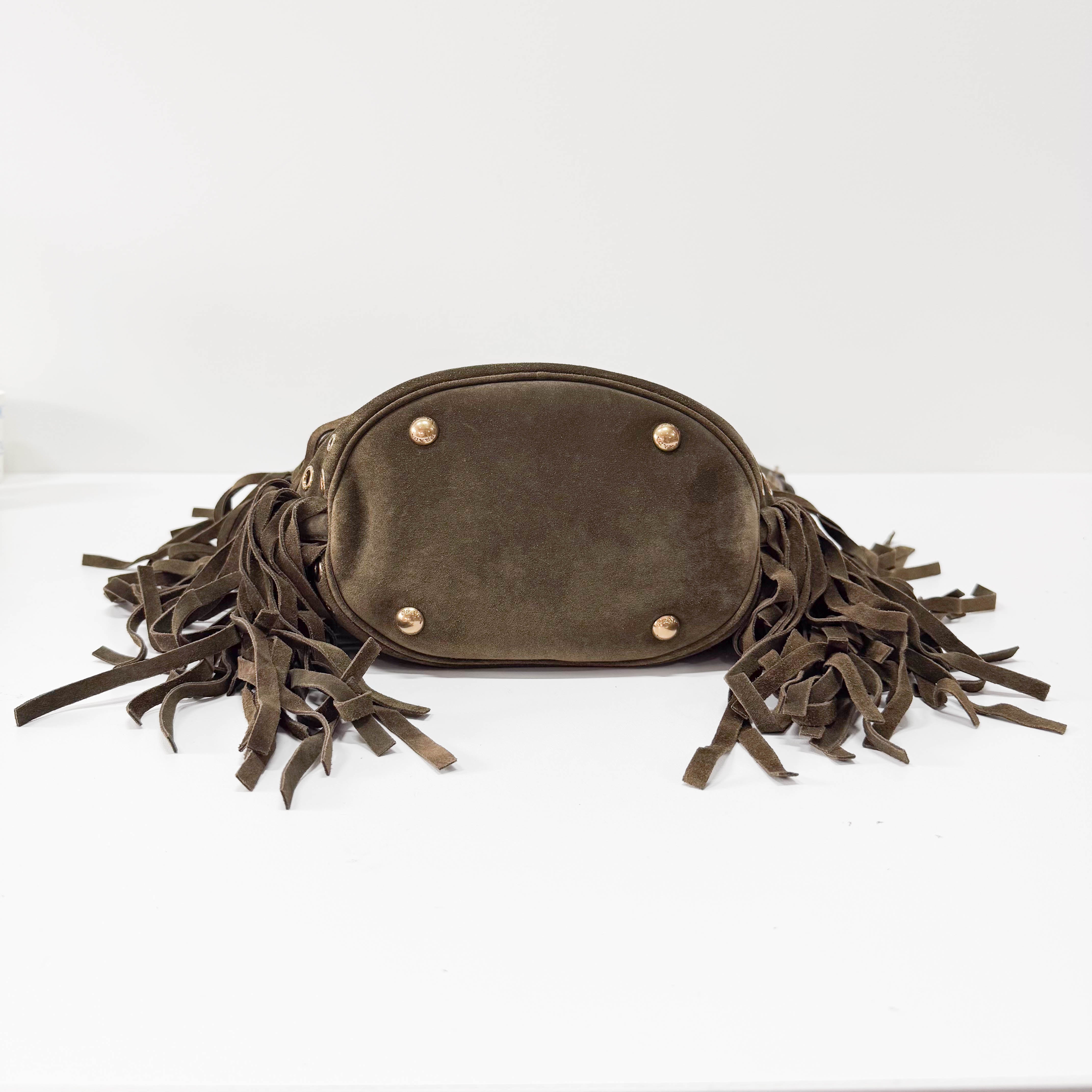 Green Suede Tote Bag