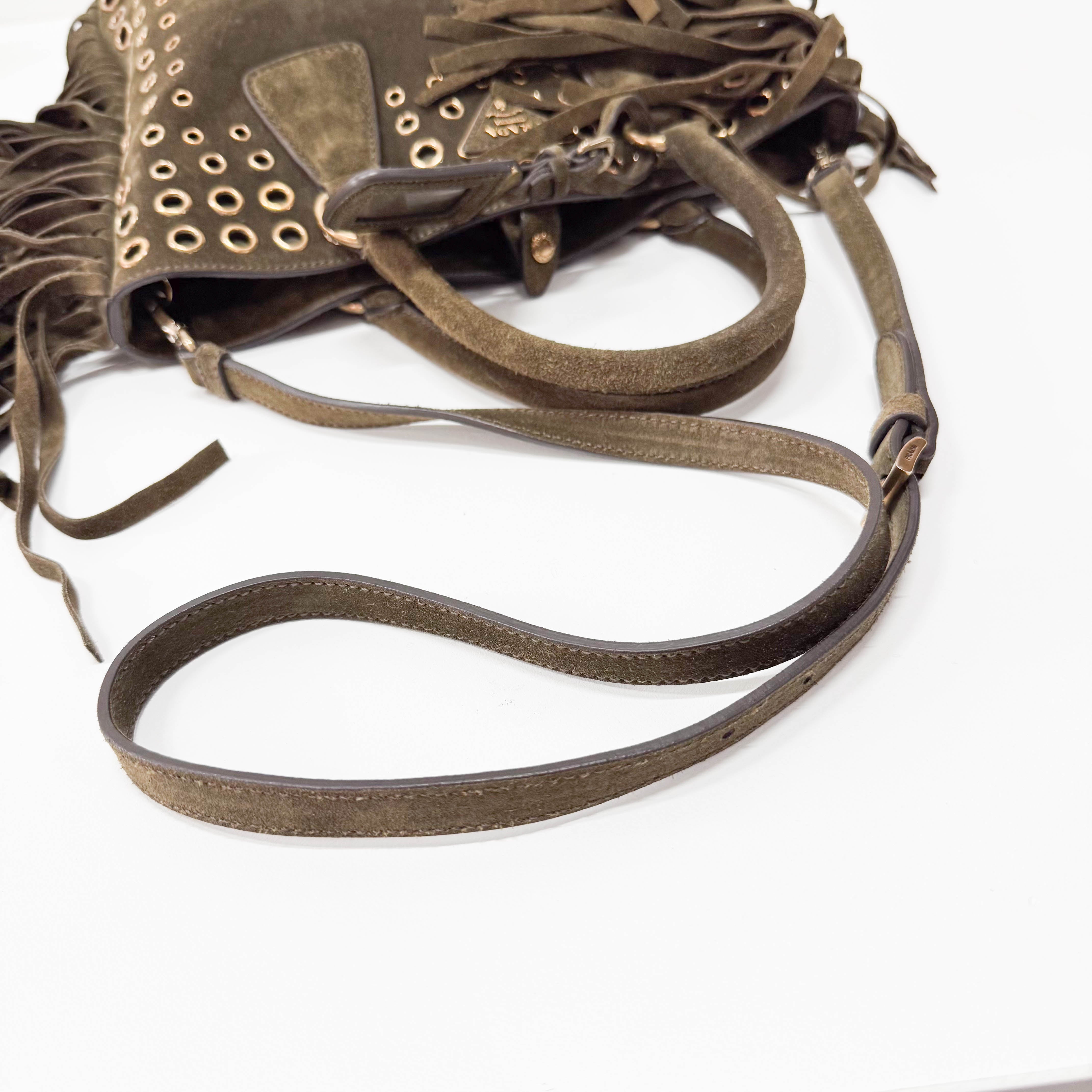 Green Suede Tote Bag