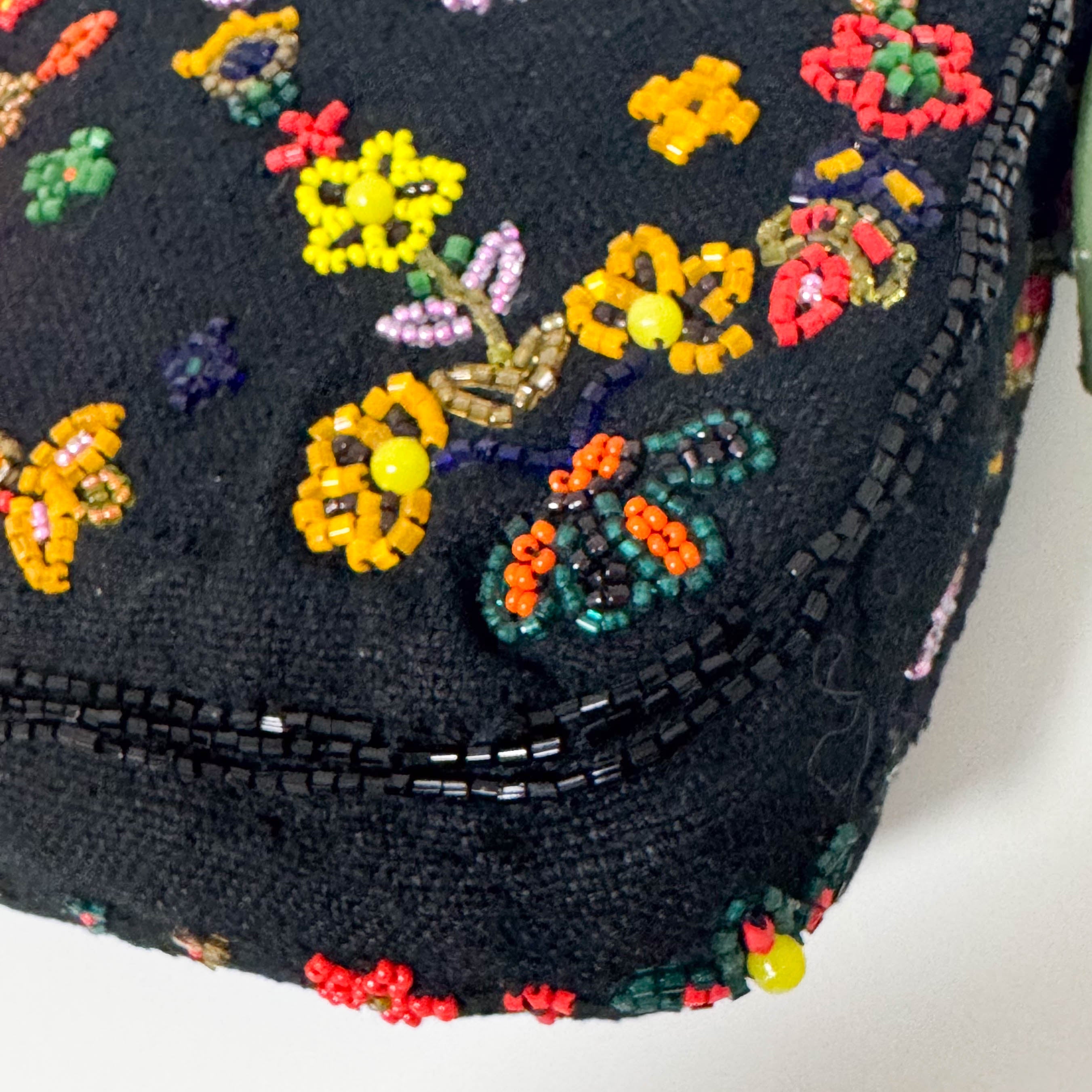 Baguette Floral Pattern Beads Embroidered