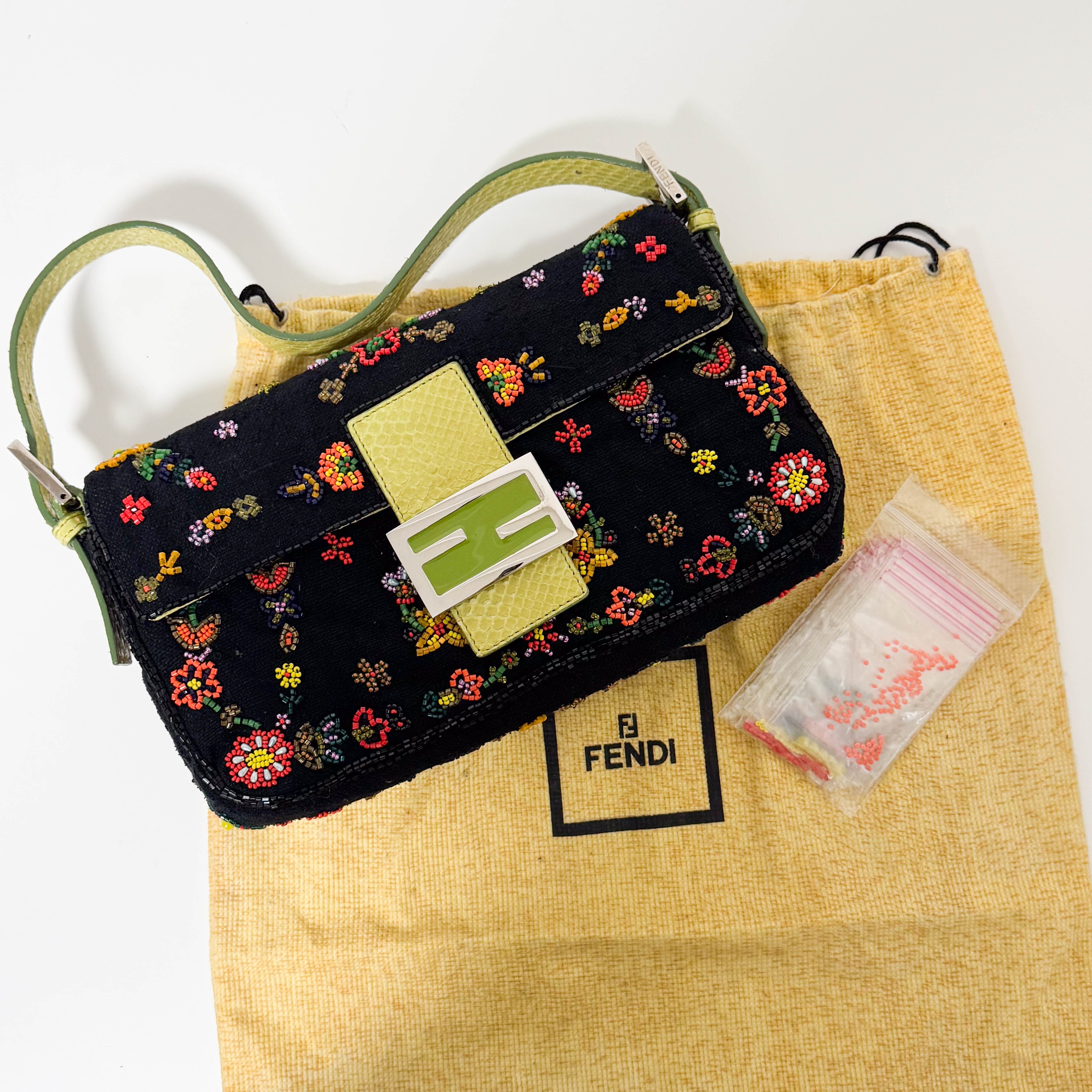 Baguette Floral Pattern Beads Embroidered