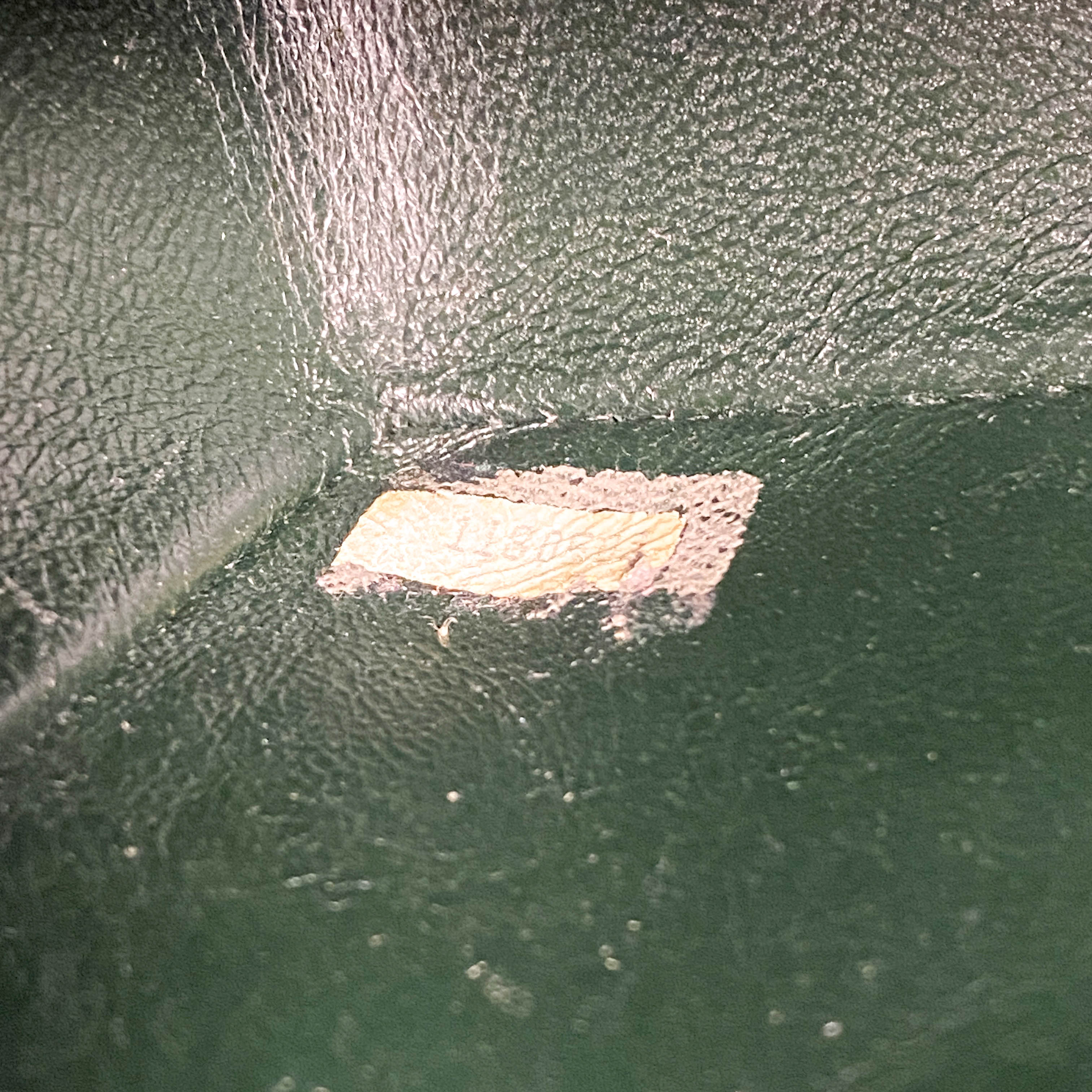 Green Quilted Suede Mini Square Classic Single Flap Gold Hardware, 1989-1991