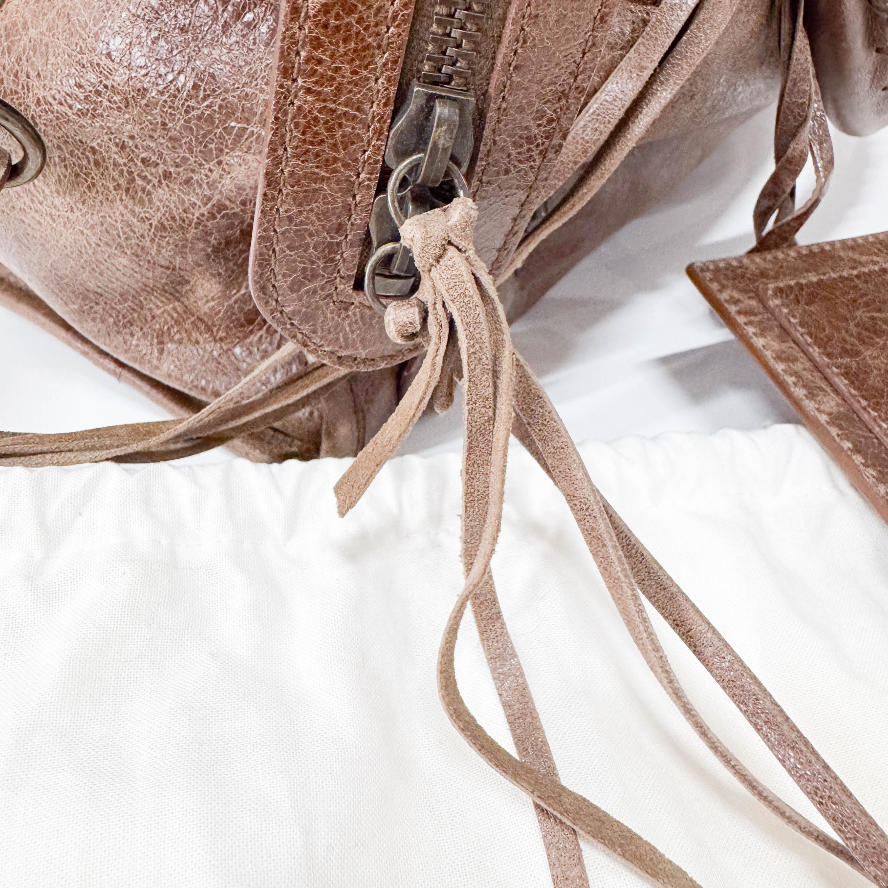The City Brown Leather Two Way Bag