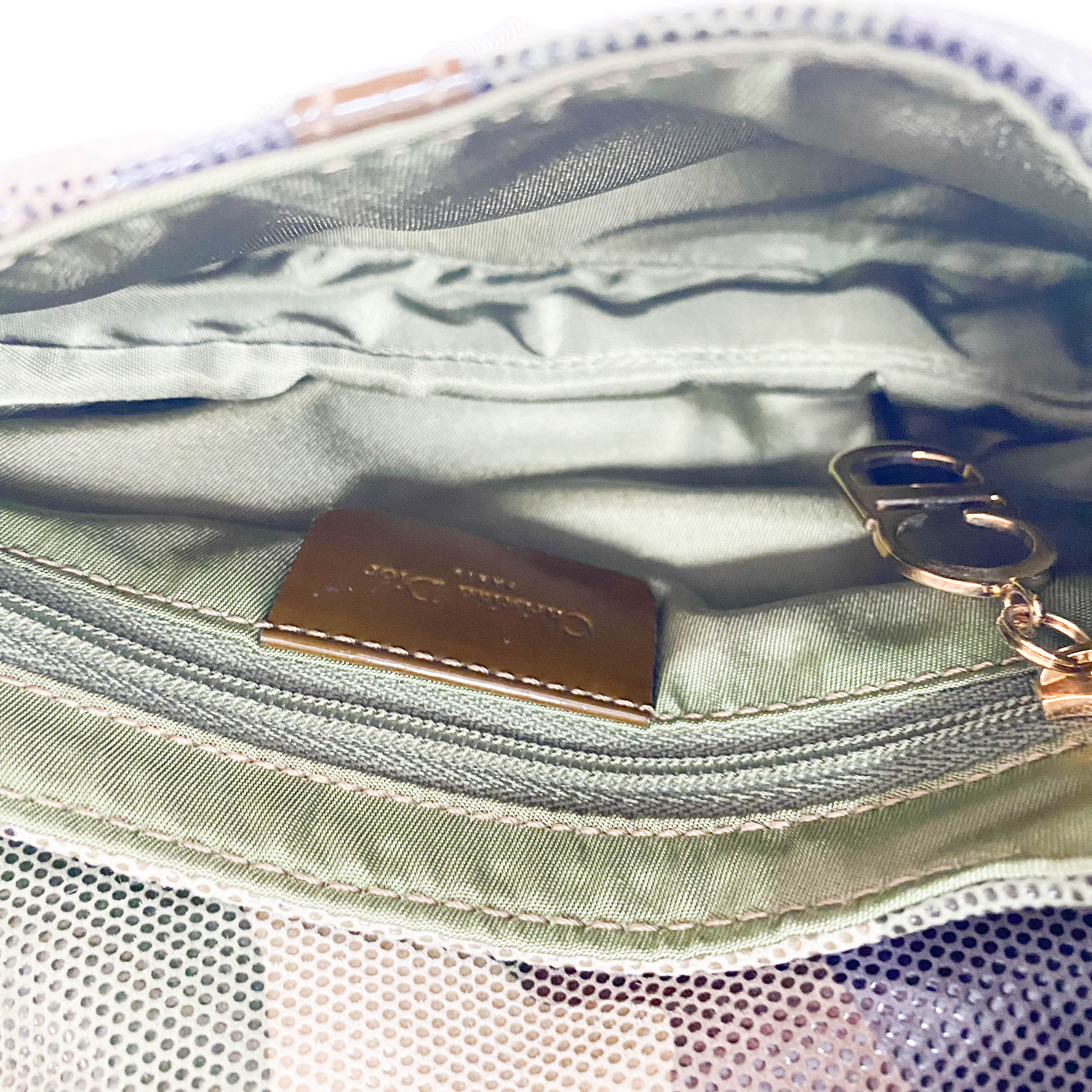 Green Camouflage Coated Canvas Saddle Shoulder Bag