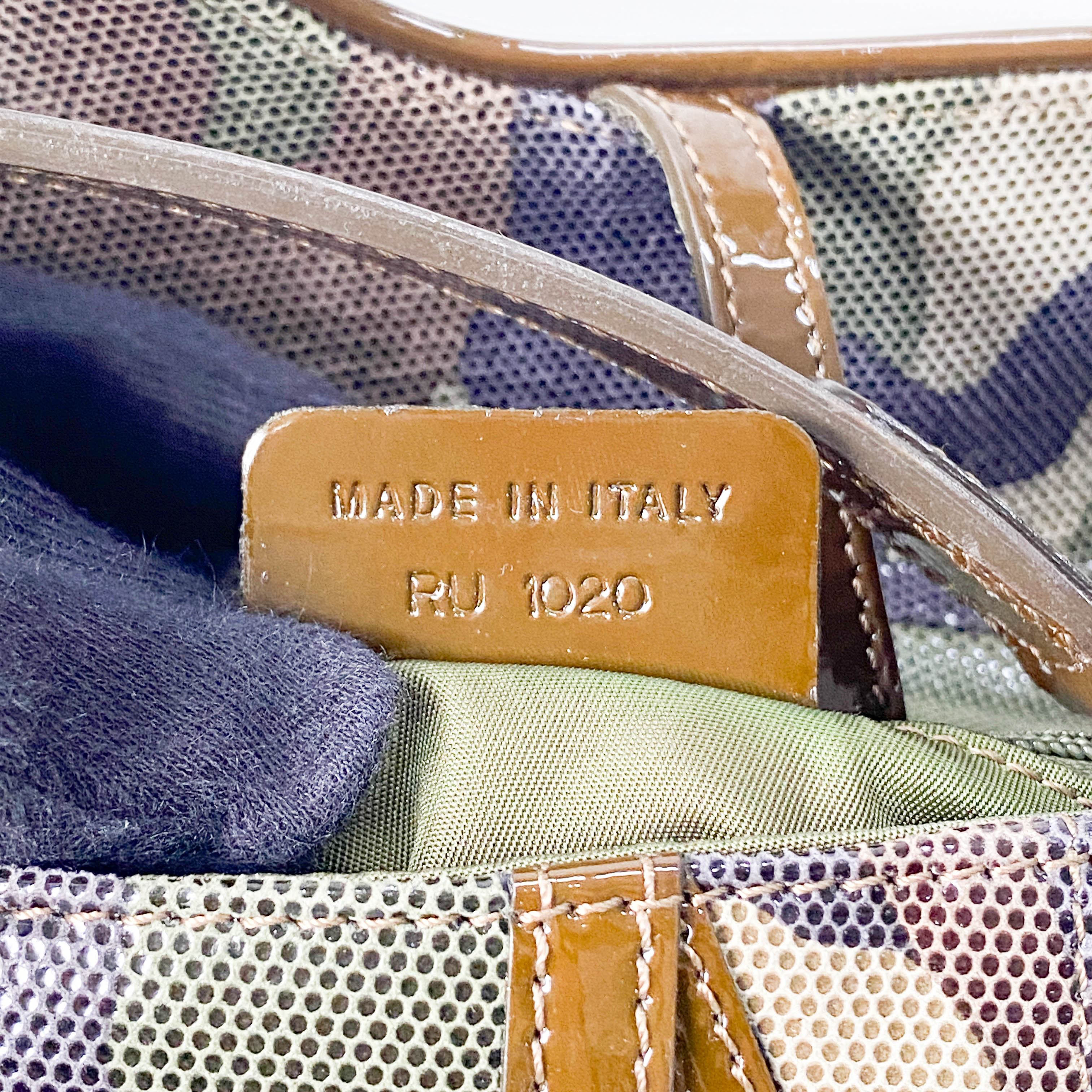 Green Camouflage Coated Canvas Saddle Shoulder Bag