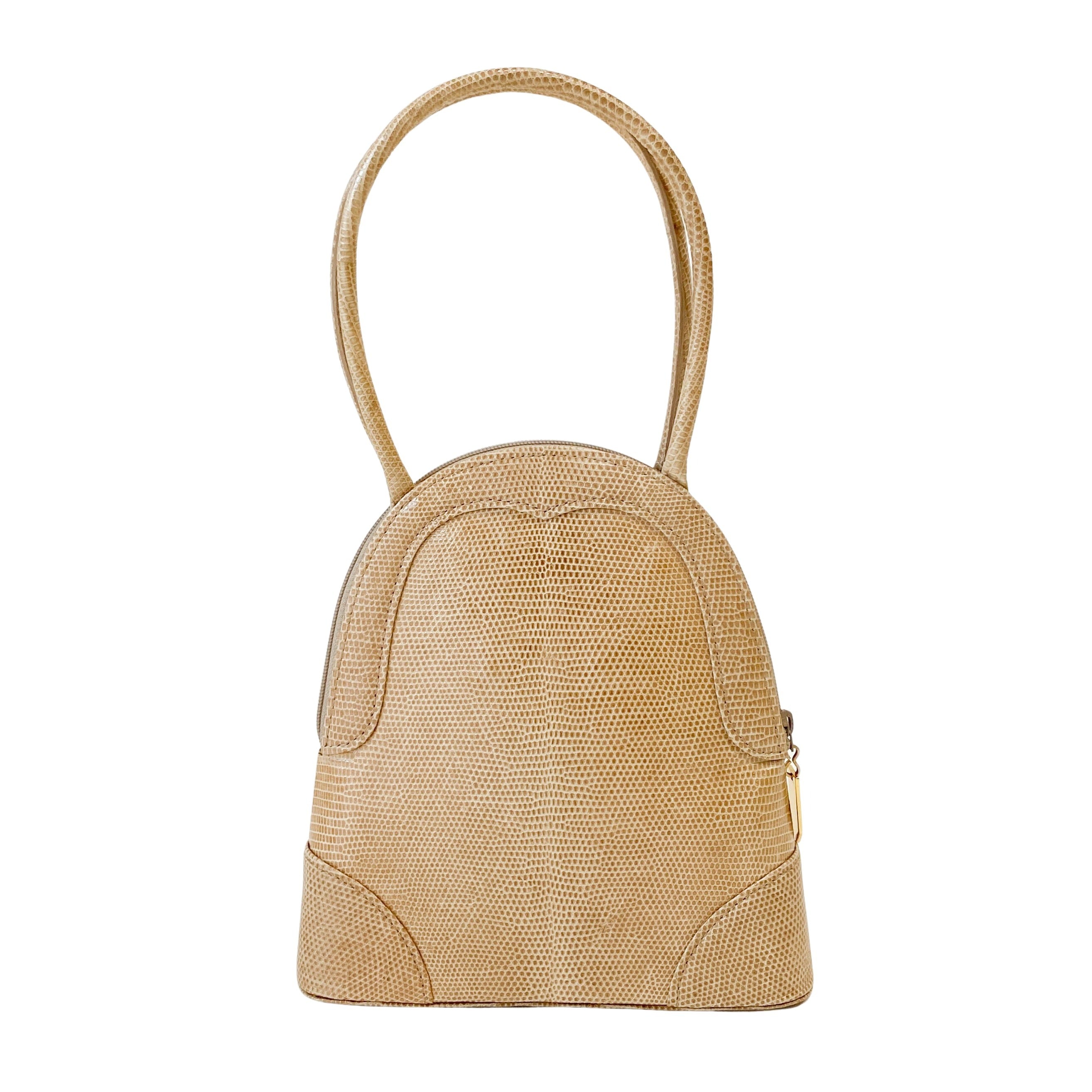 Beige Leather Mini Bag