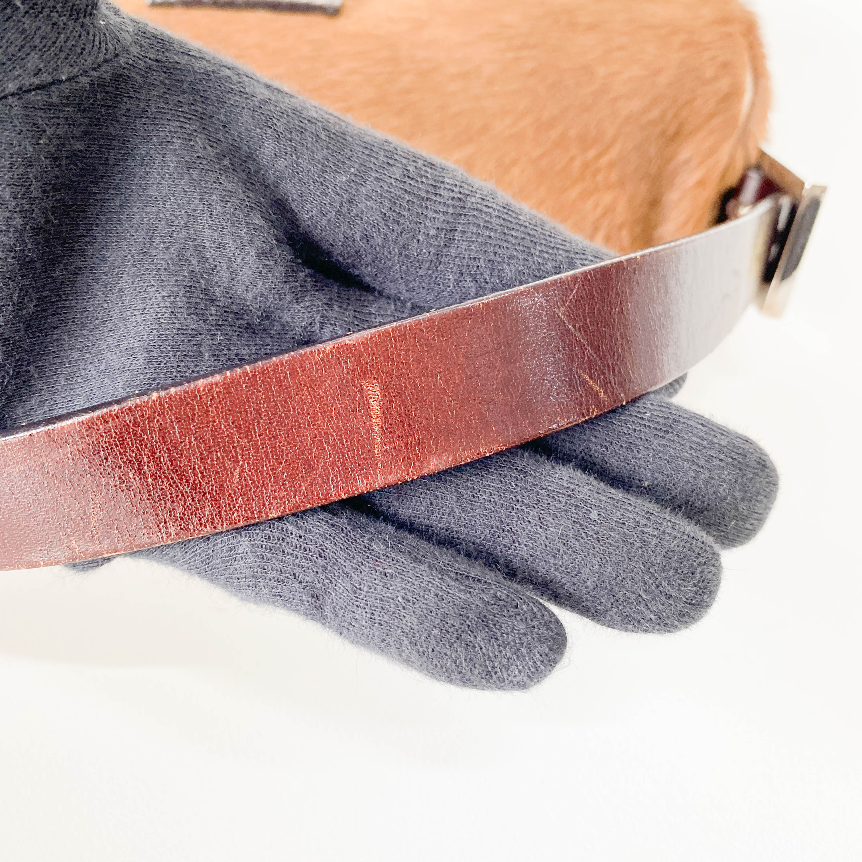 Baguette Brown Pony Hair Shoulder Bag