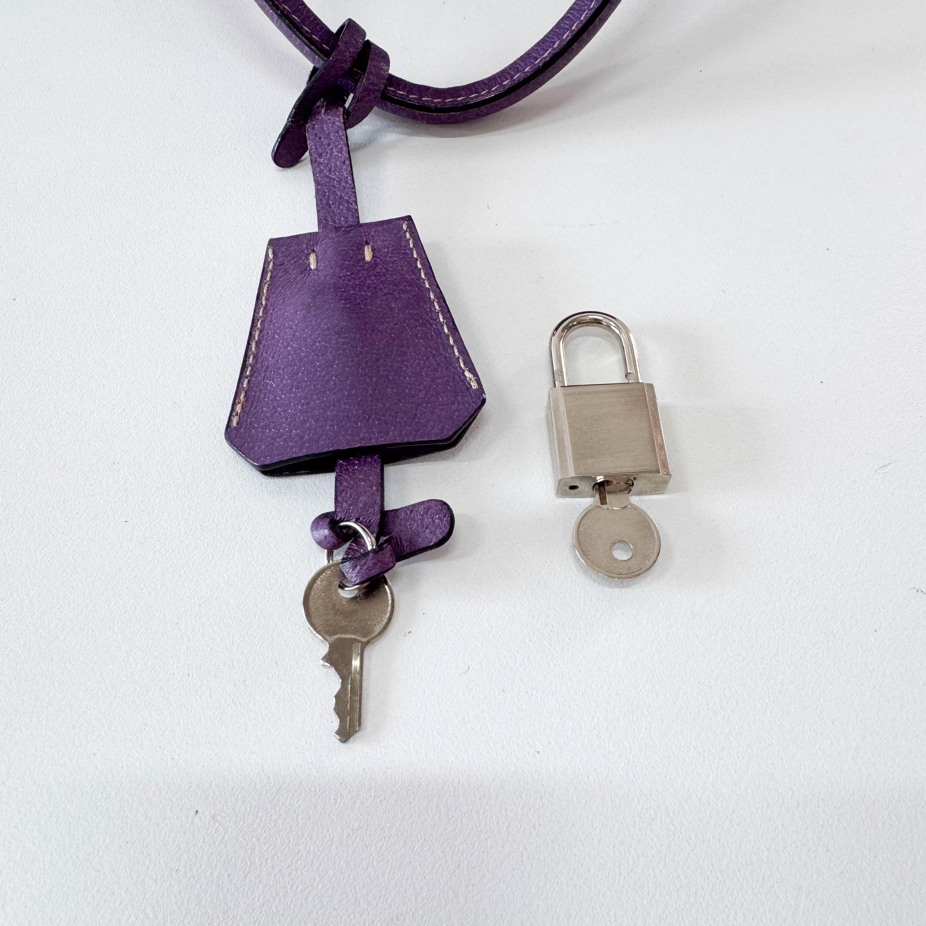 Purple Leather Shoulder Bag