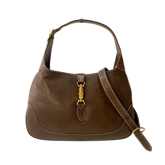 Jackie 1961 Brown Leather Shoulder Bag