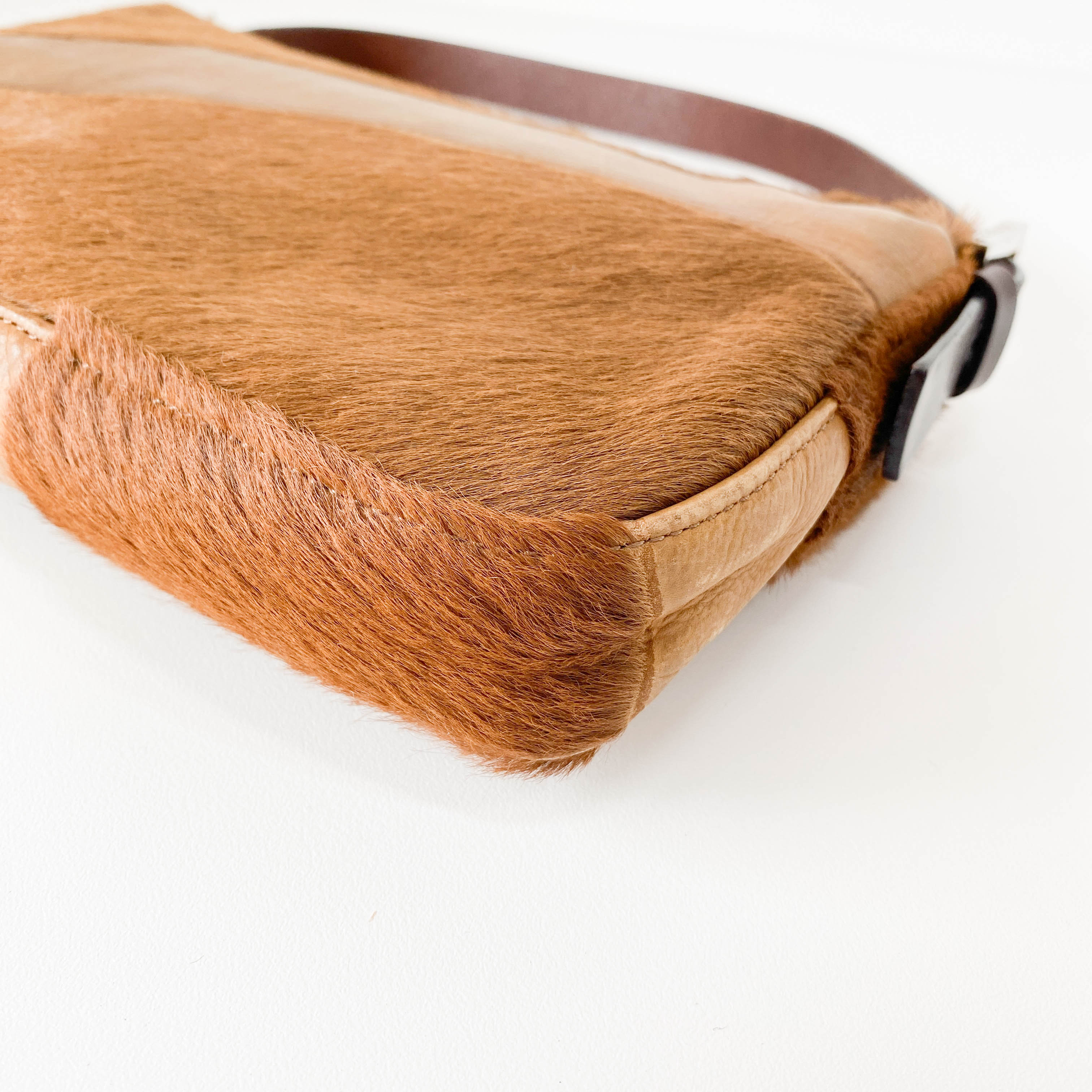 Baguette Brown Pony Hair Shoulder Bag