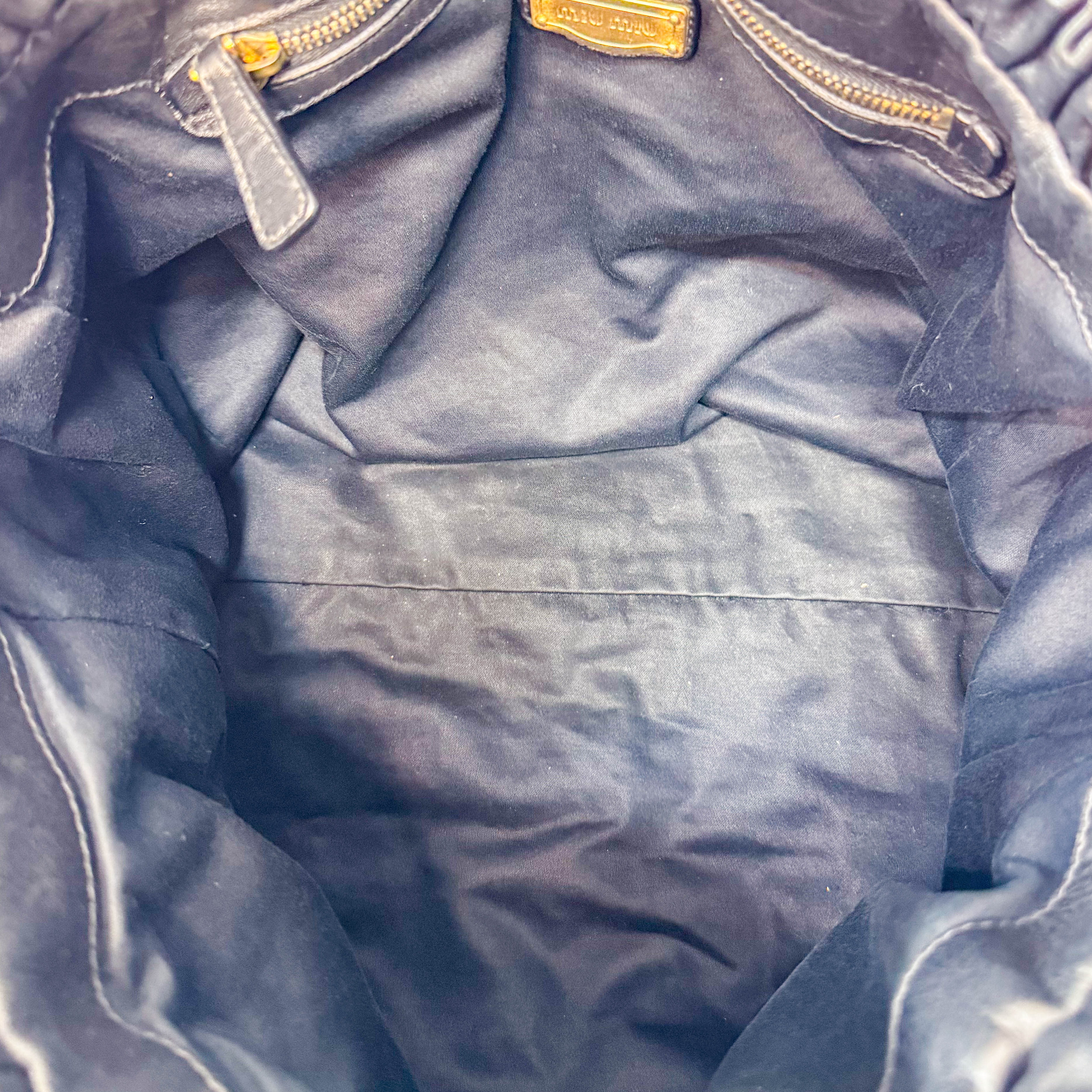 Matelassé Black Leather Shoulder Bag