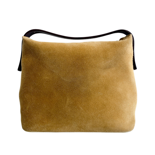Anagram Suede Brown Handle Bag