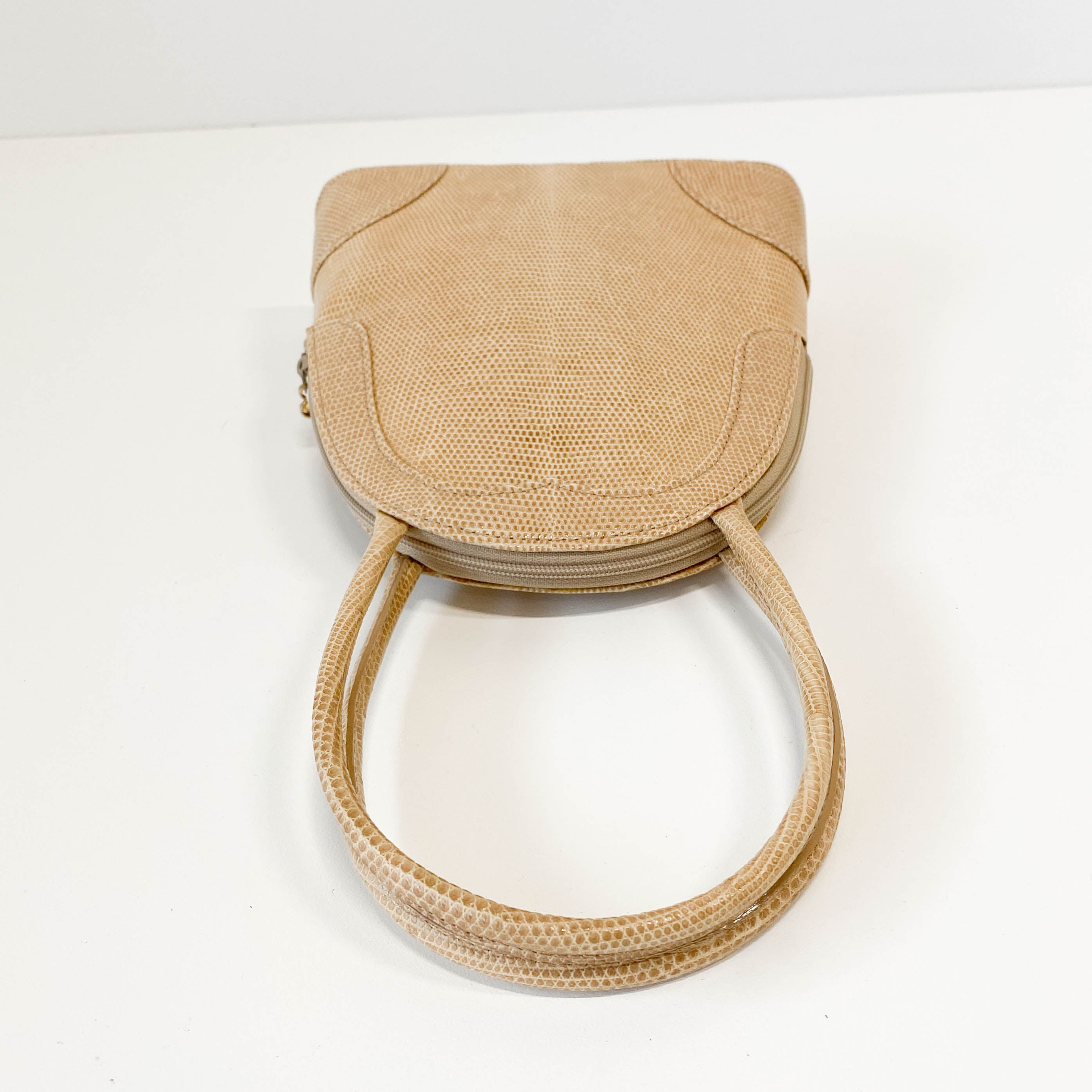 Beige Leather Mini Bag