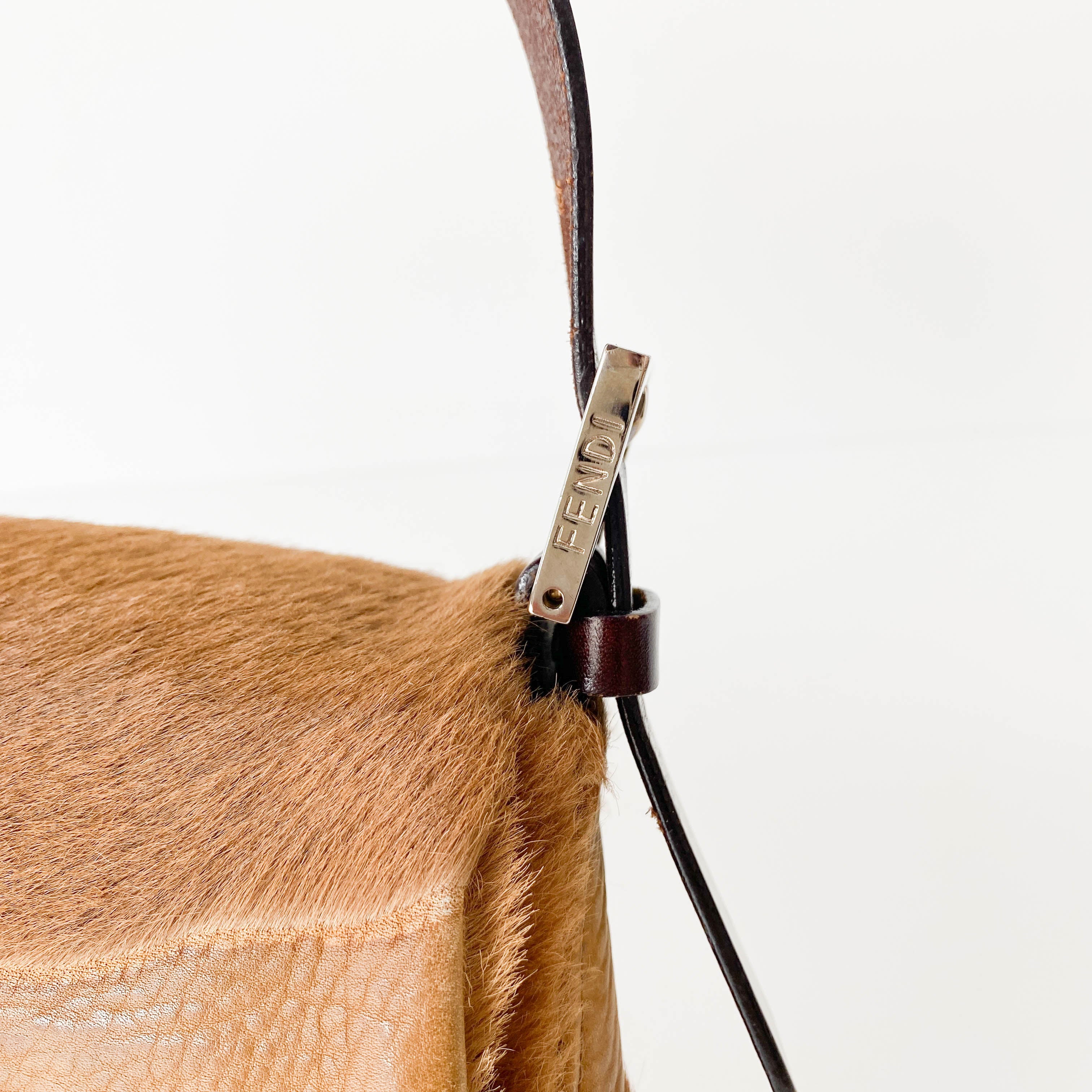 Baguette Brown Pony Hair Shoulder Bag