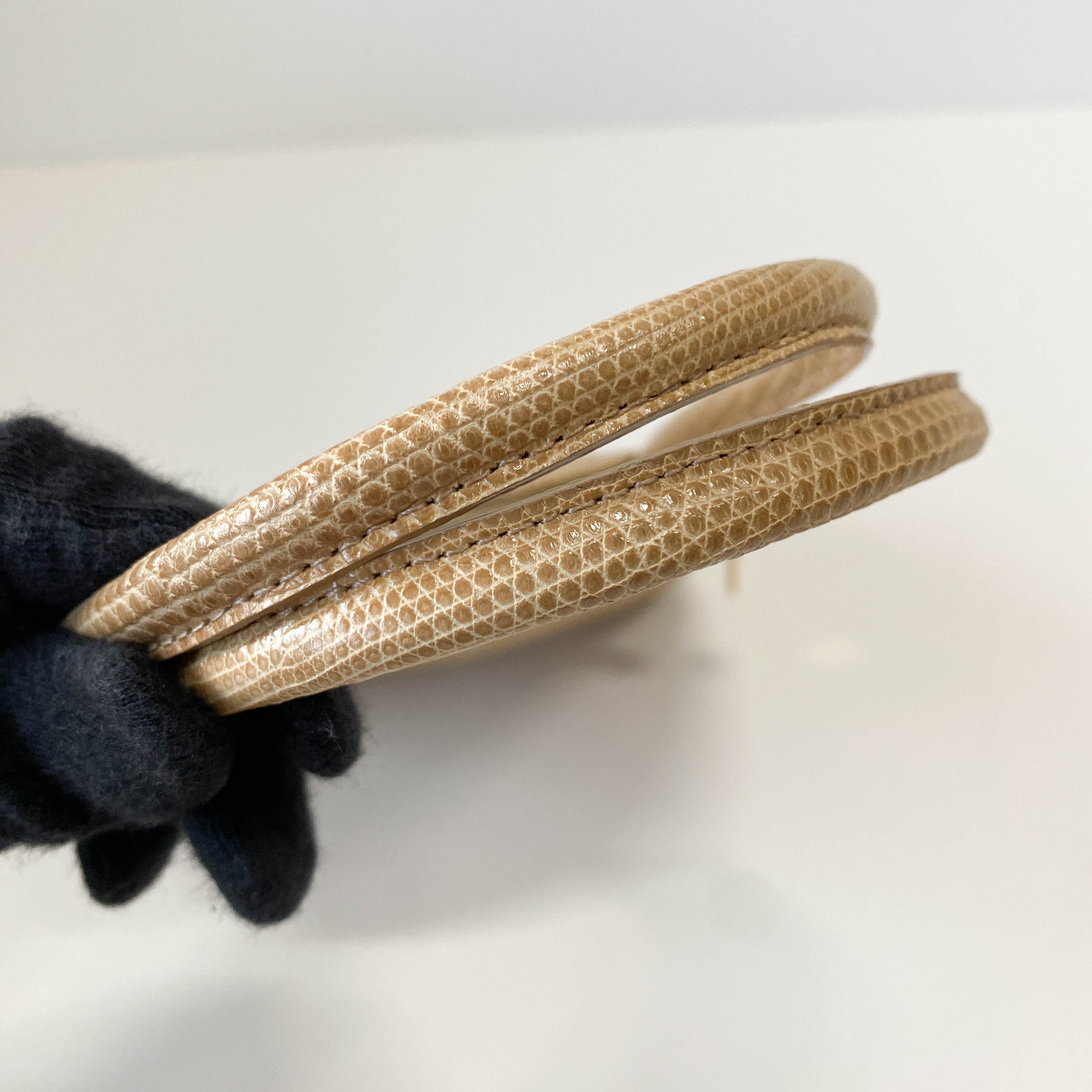 Beige Leather Mini Bag