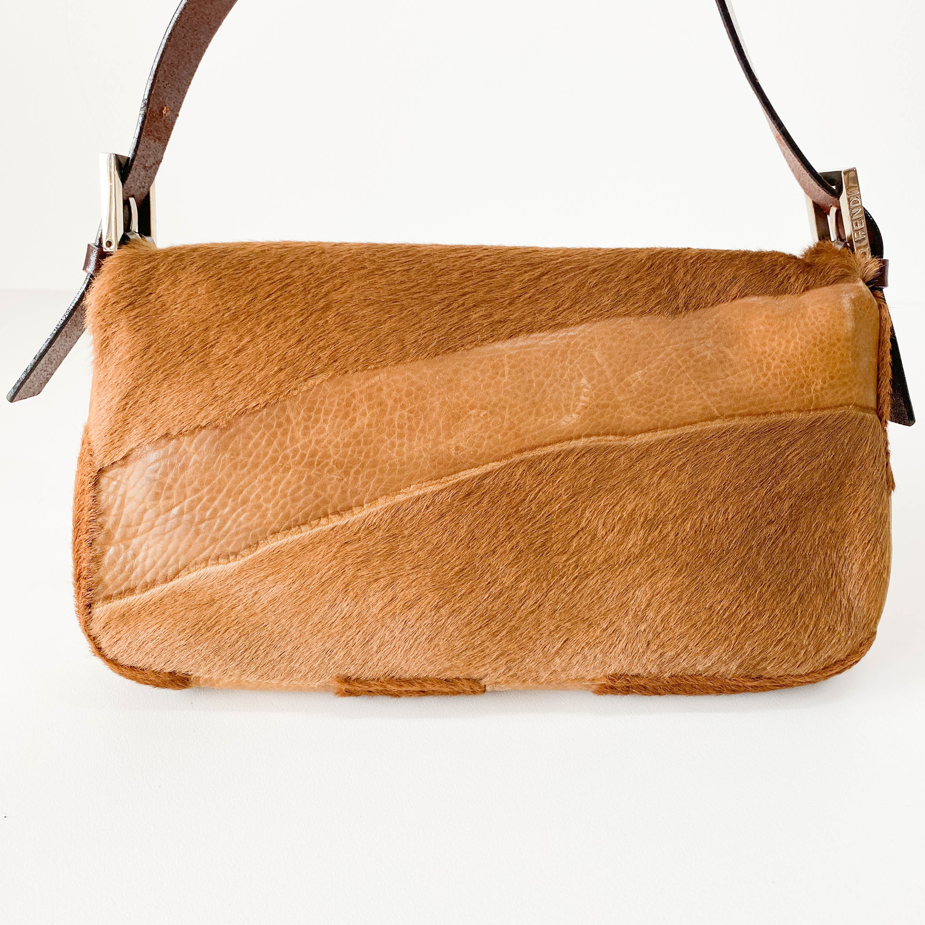 Baguette Brown Pony Hair Shoulder Bag