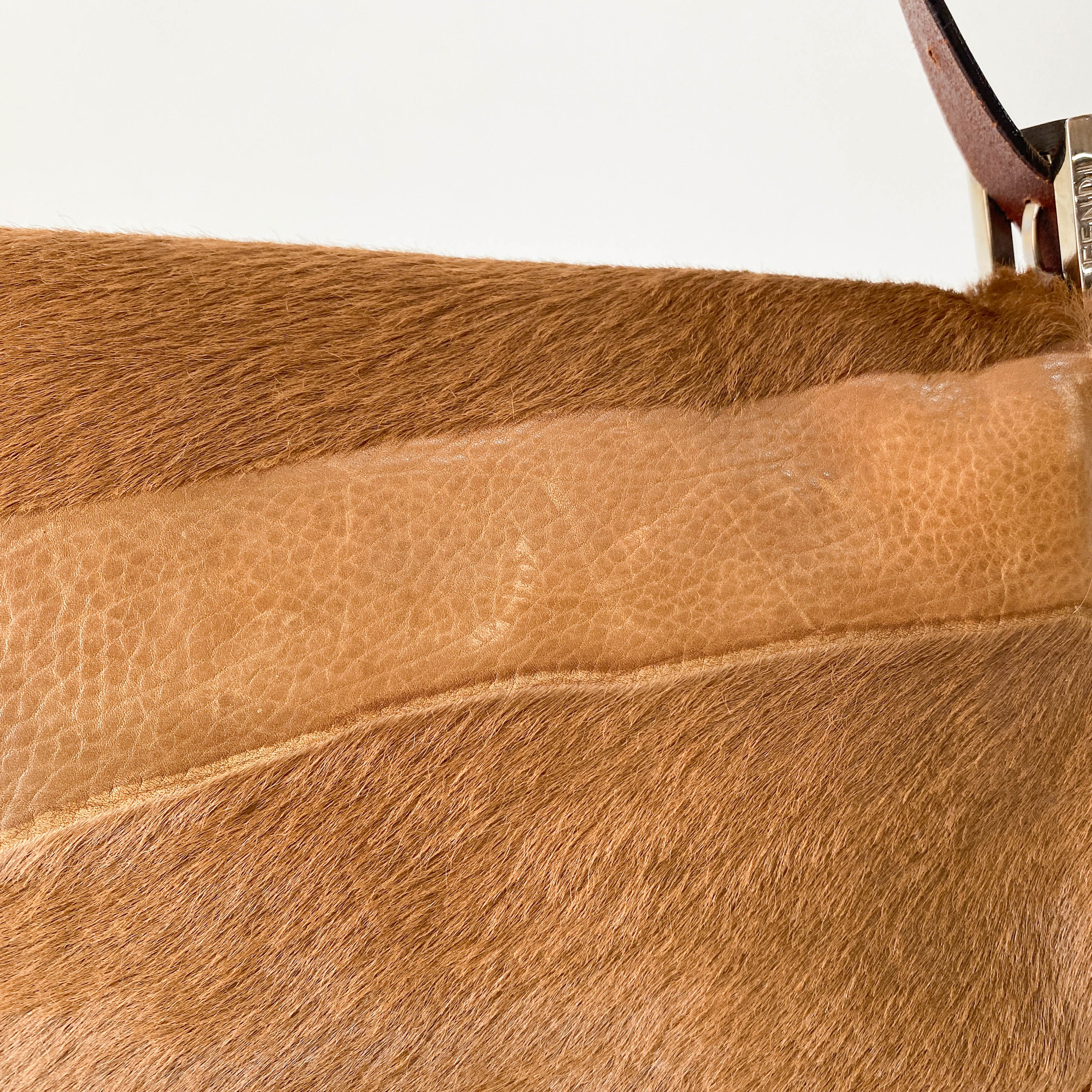 Baguette Brown Pony Hair Shoulder Bag