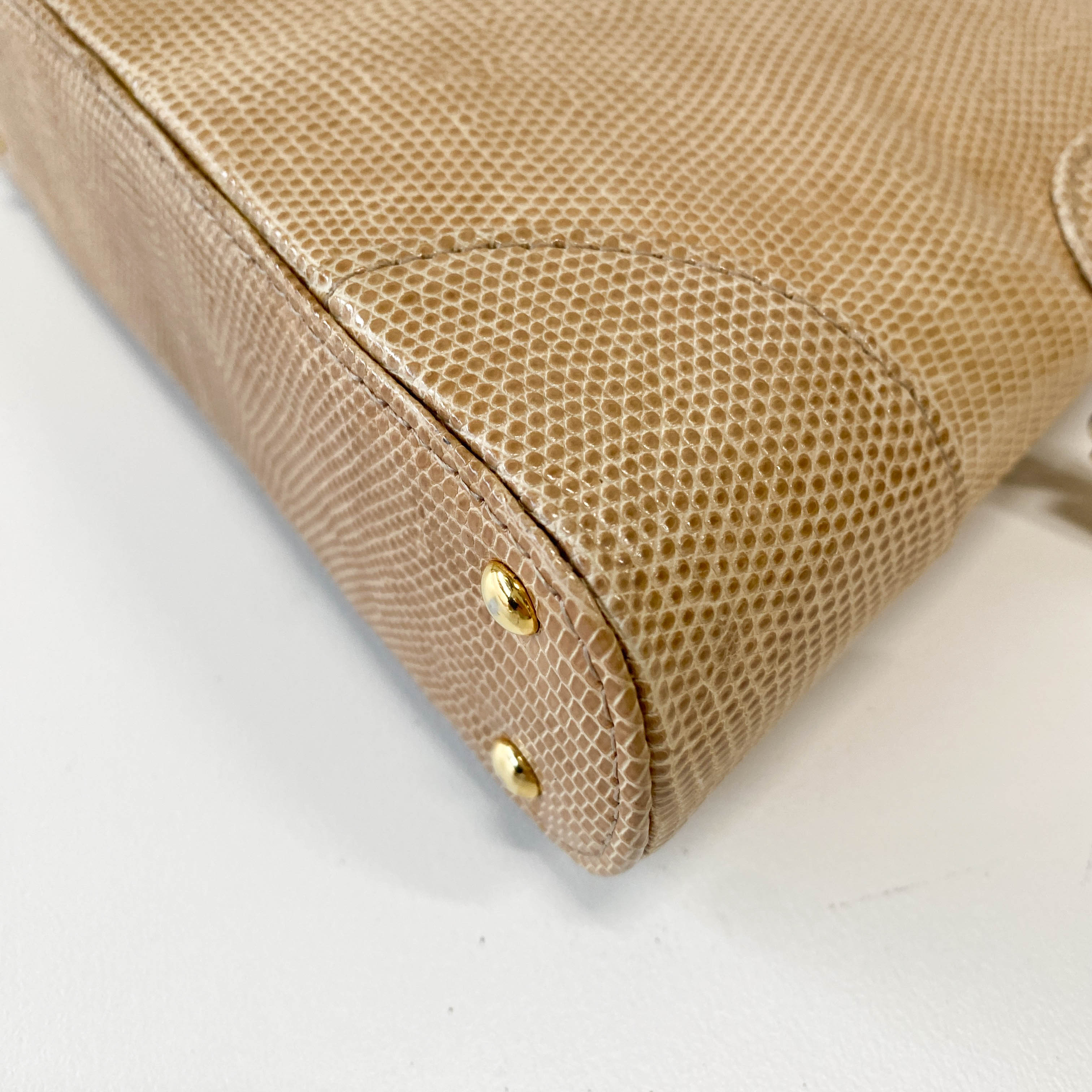 Beige Leather Mini Bag