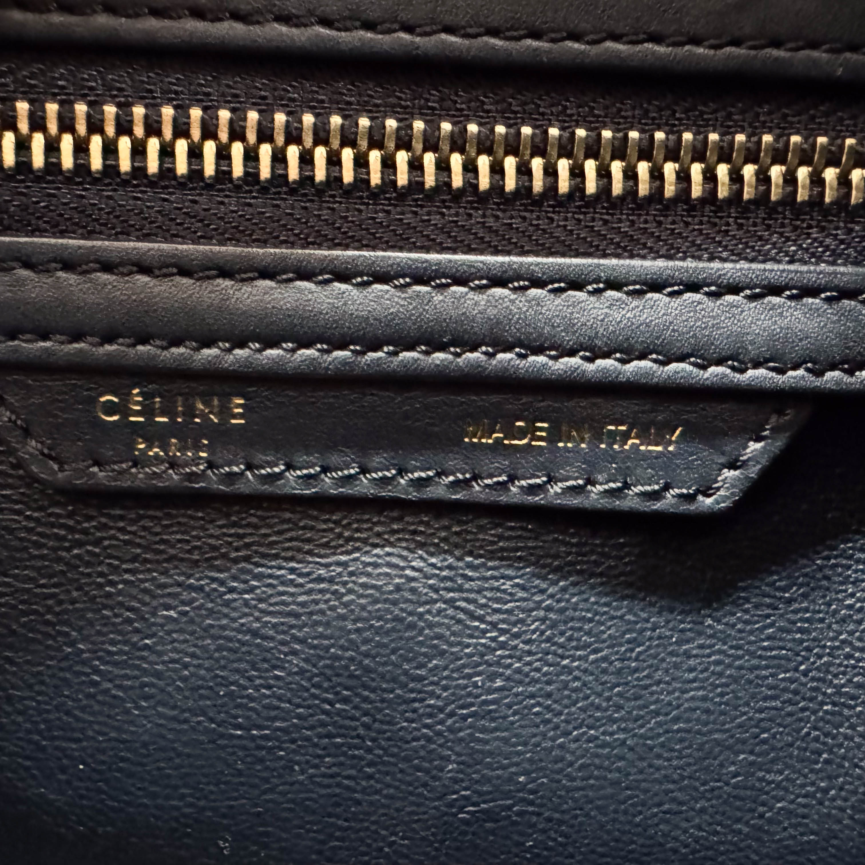 Micro Luggage Blue Leather Handbag