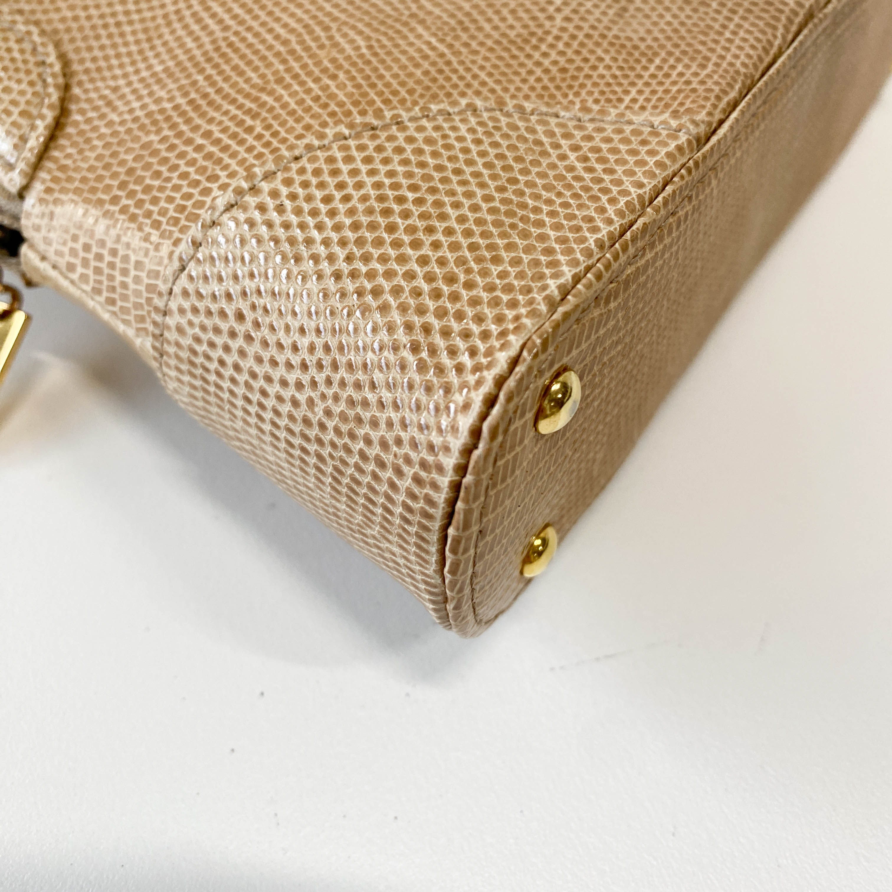 Beige Leather Mini Bag